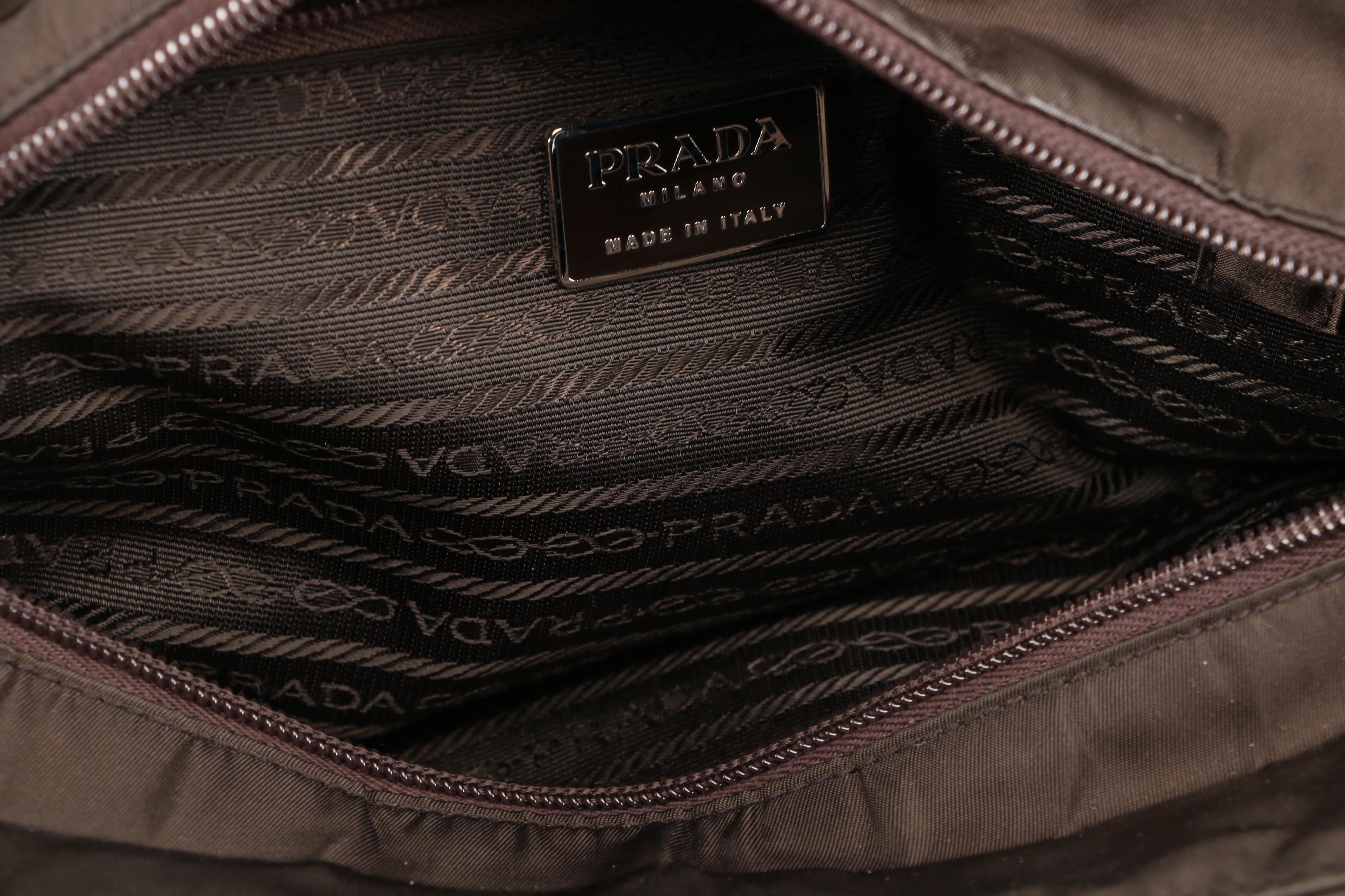 Prada Tessuto Bacheli Ebano Tote with Interwoven Tortoise Acrylic Straps