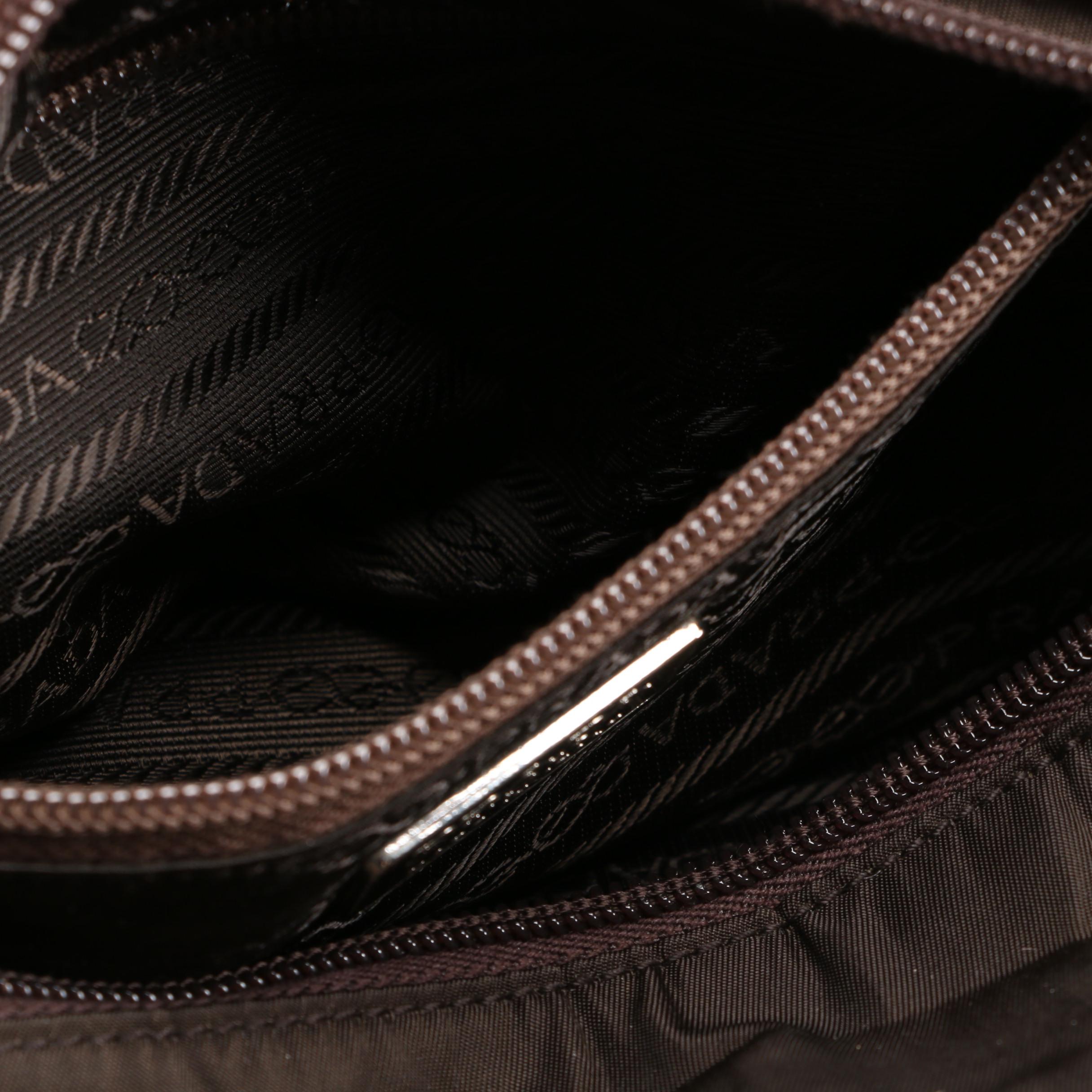 Prada Tessuto Bacheli Ebano Tote with Interwoven Tortoise Acrylic Straps