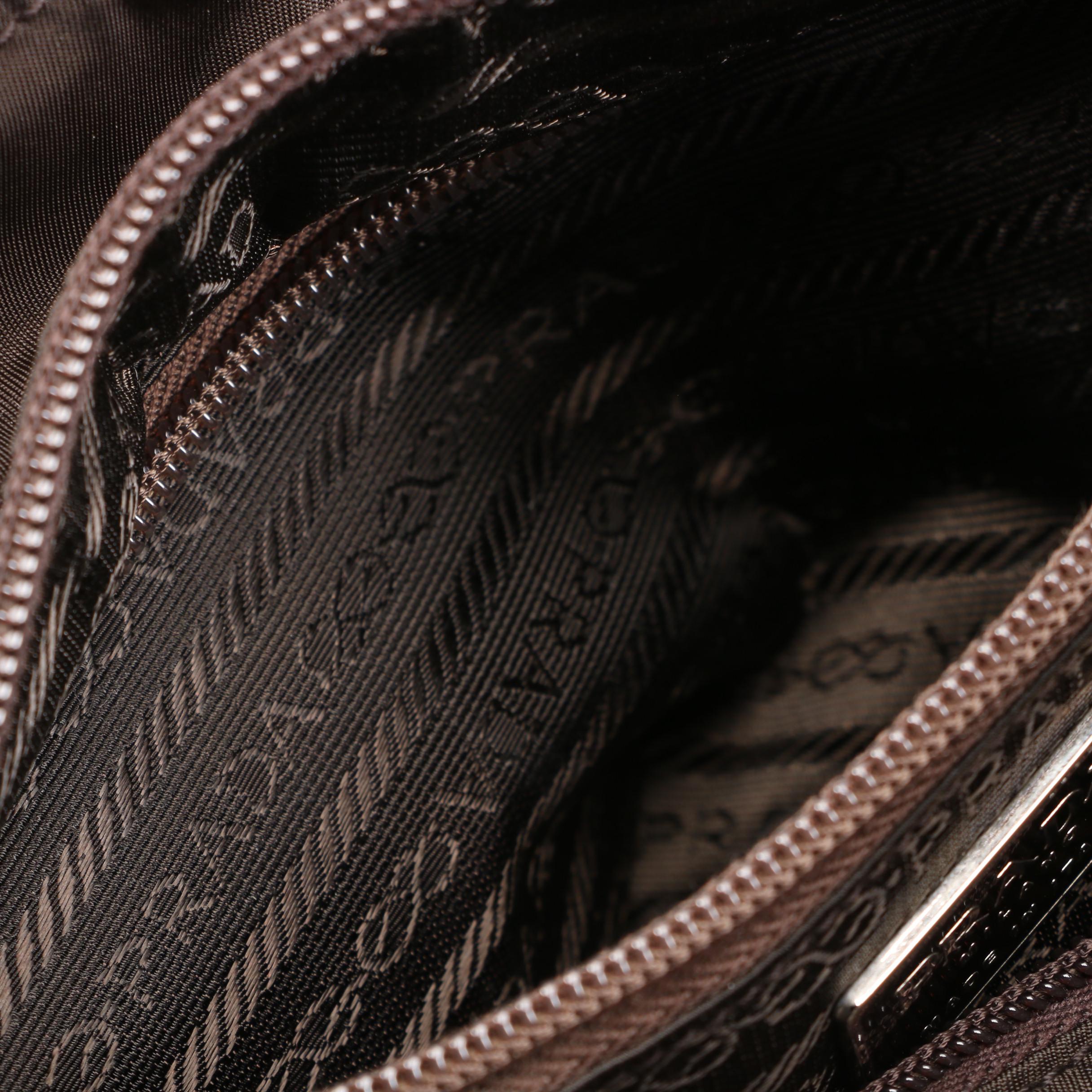 Prada Tessuto Bacheli Ebano Tote with Interwoven Tortoise Acrylic Straps