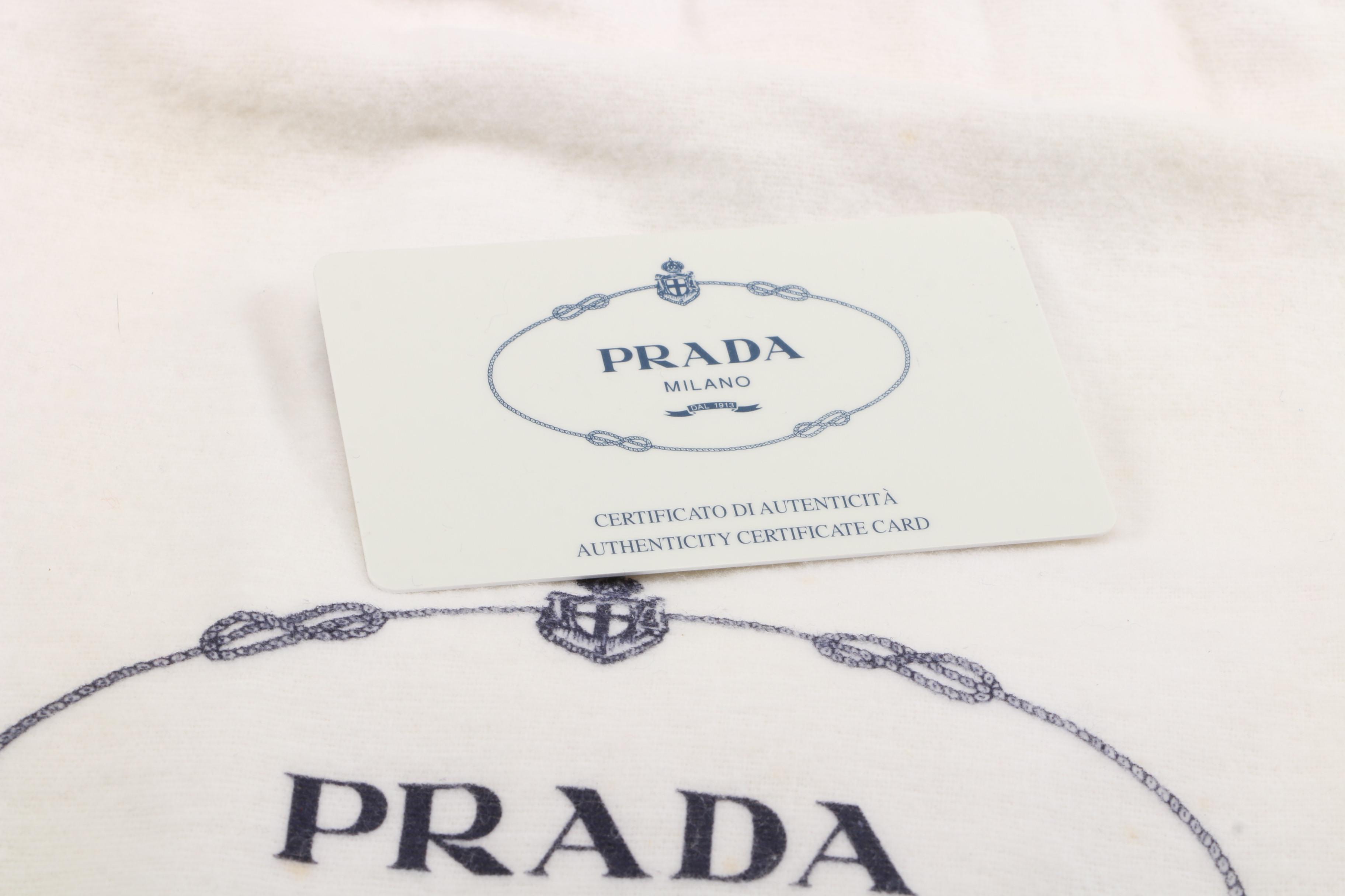 Prada Tessuto Bacheli Ebano Tote with Interwoven Tortoise Acrylic Straps