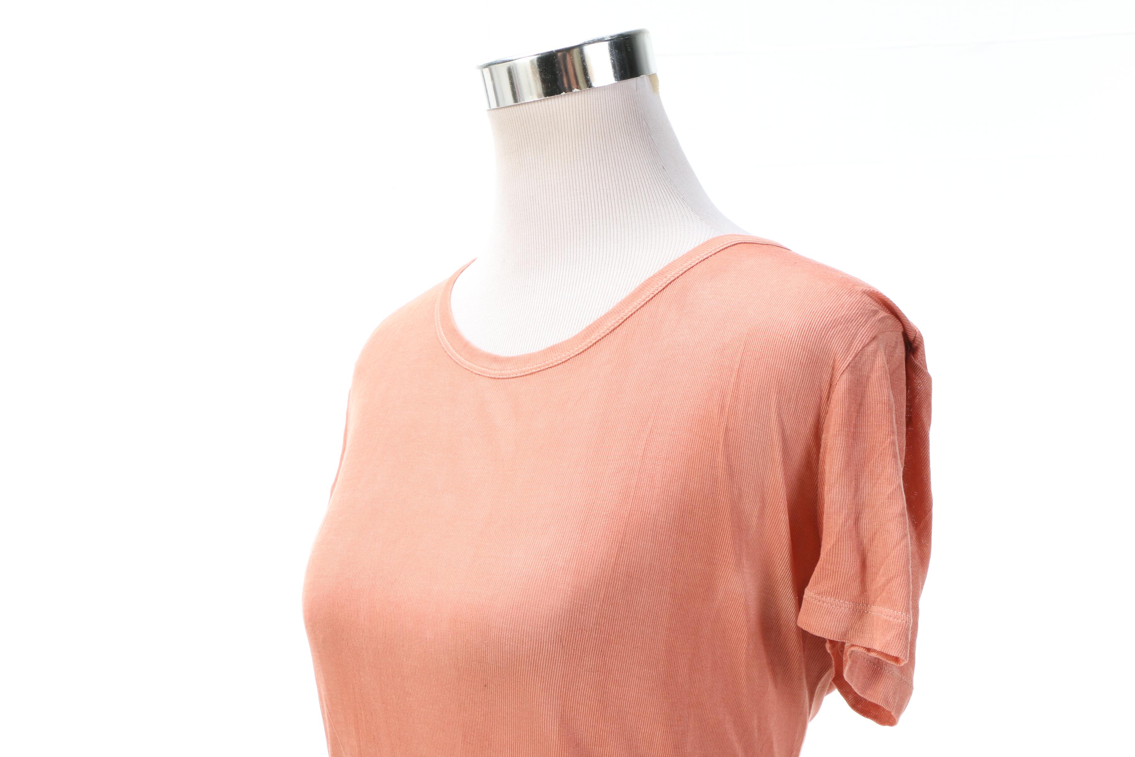 Prada Ombré Silk Blend Knit T-Shirt and Cardigan