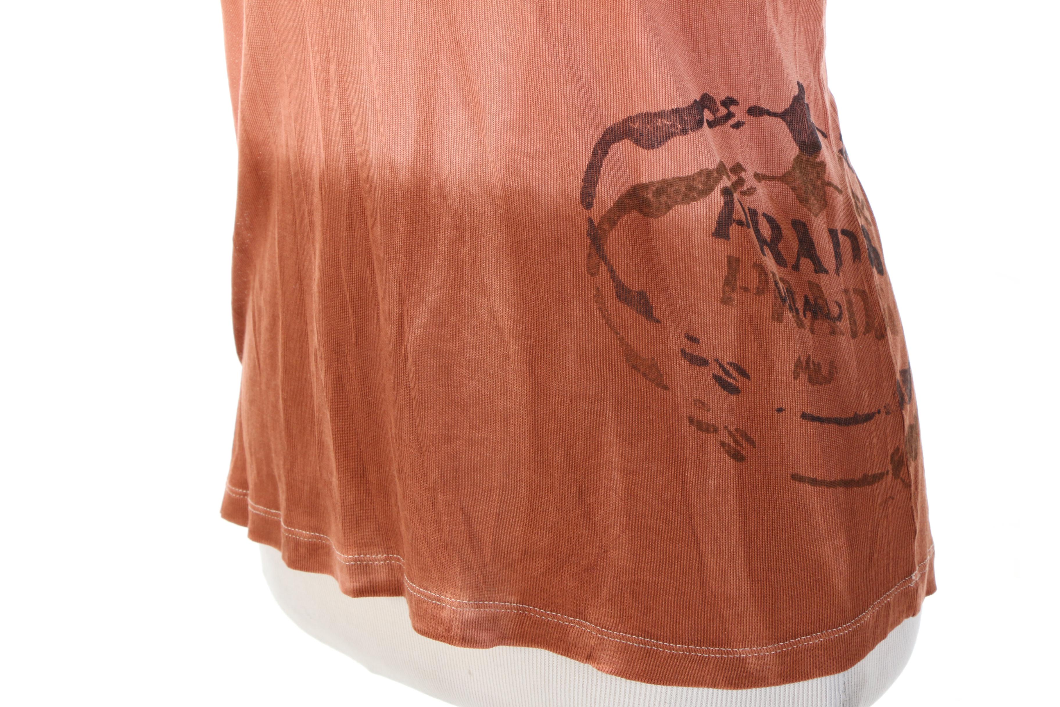 Prada Ombré Silk Blend Knit T-Shirt and Cardigan