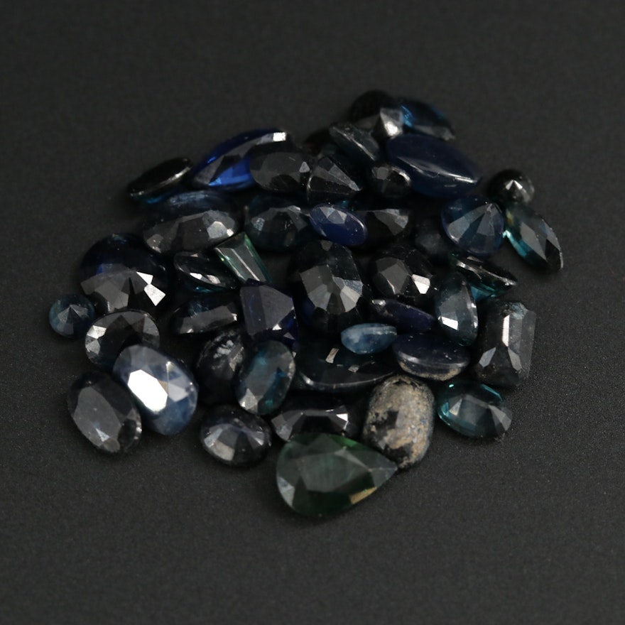 Loose 23.35 CTW Blue Sapphire Gemstones