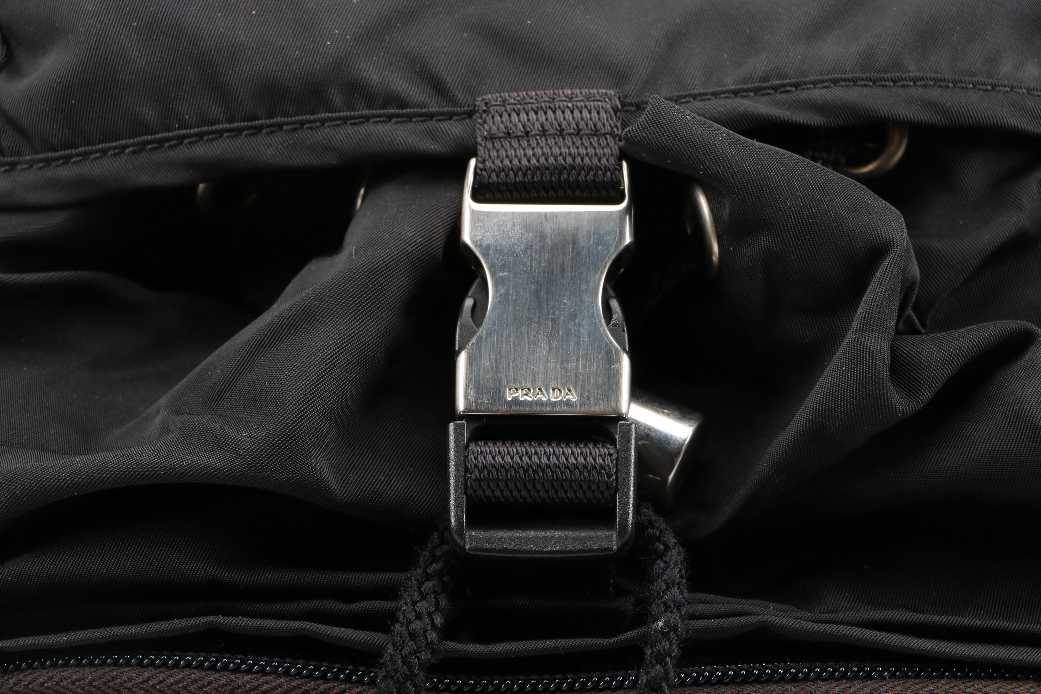 Prada Nero Tessuto Montagna Mini Backpack Purse