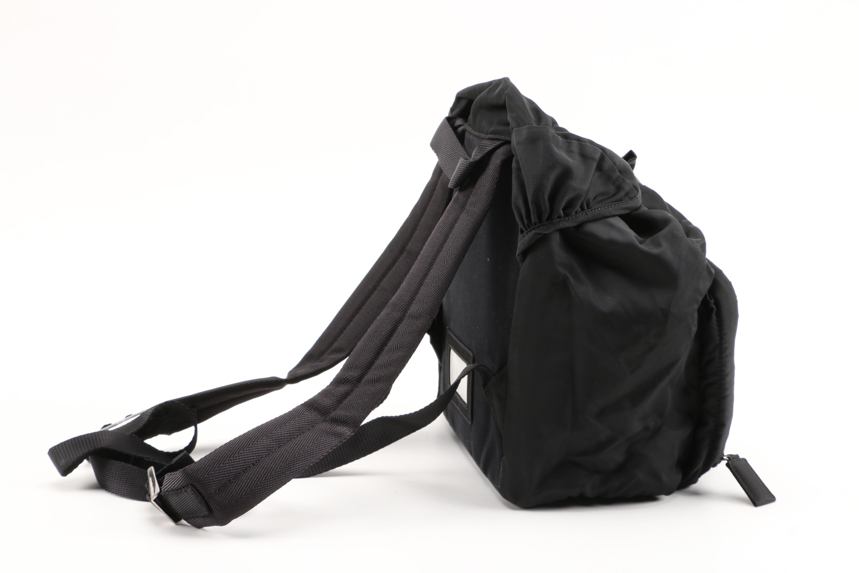 Prada Nero Tessuto Montagna Mini Backpack Purse