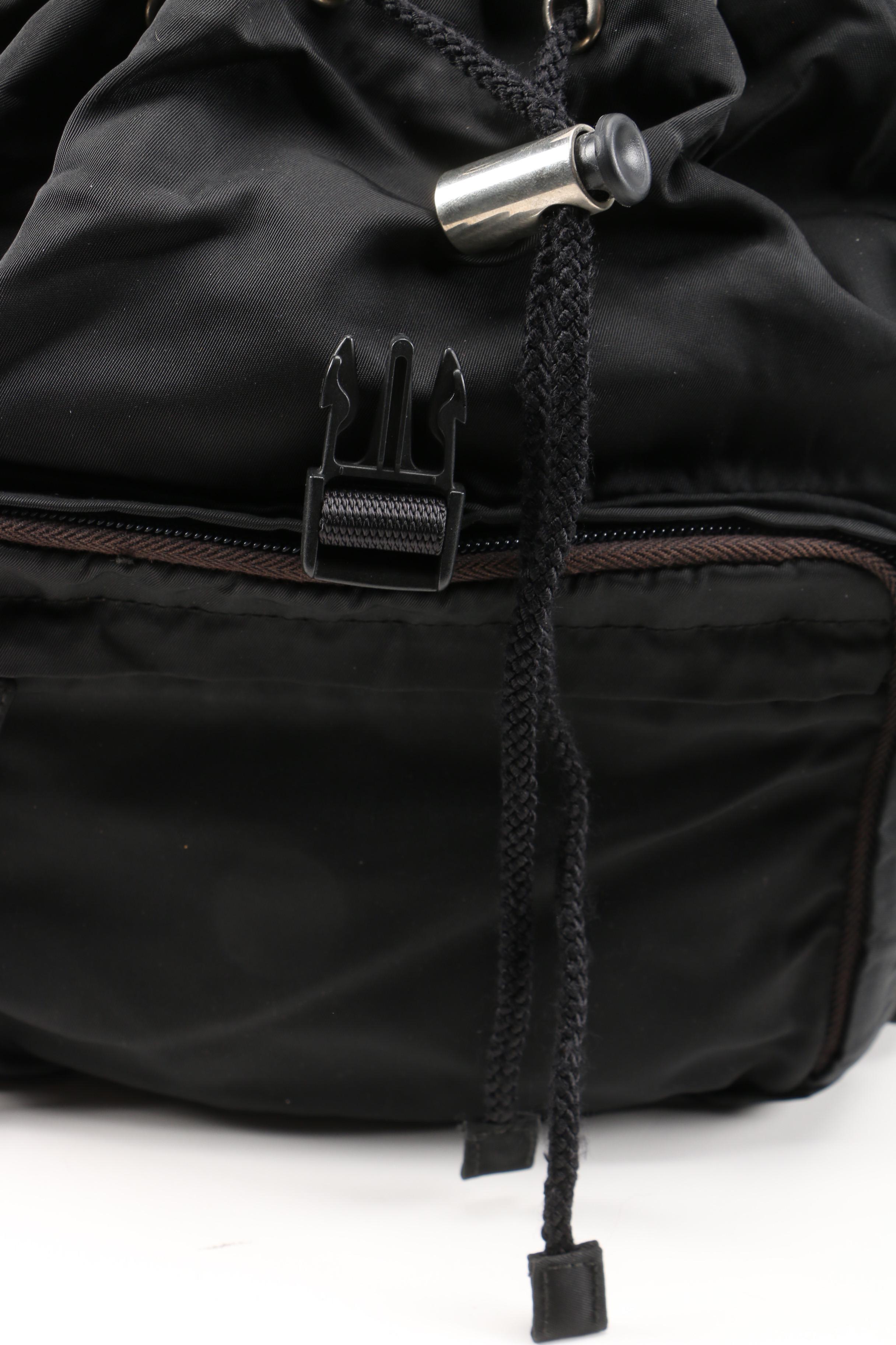 Prada Nero Tessuto Montagna Mini Backpack Purse