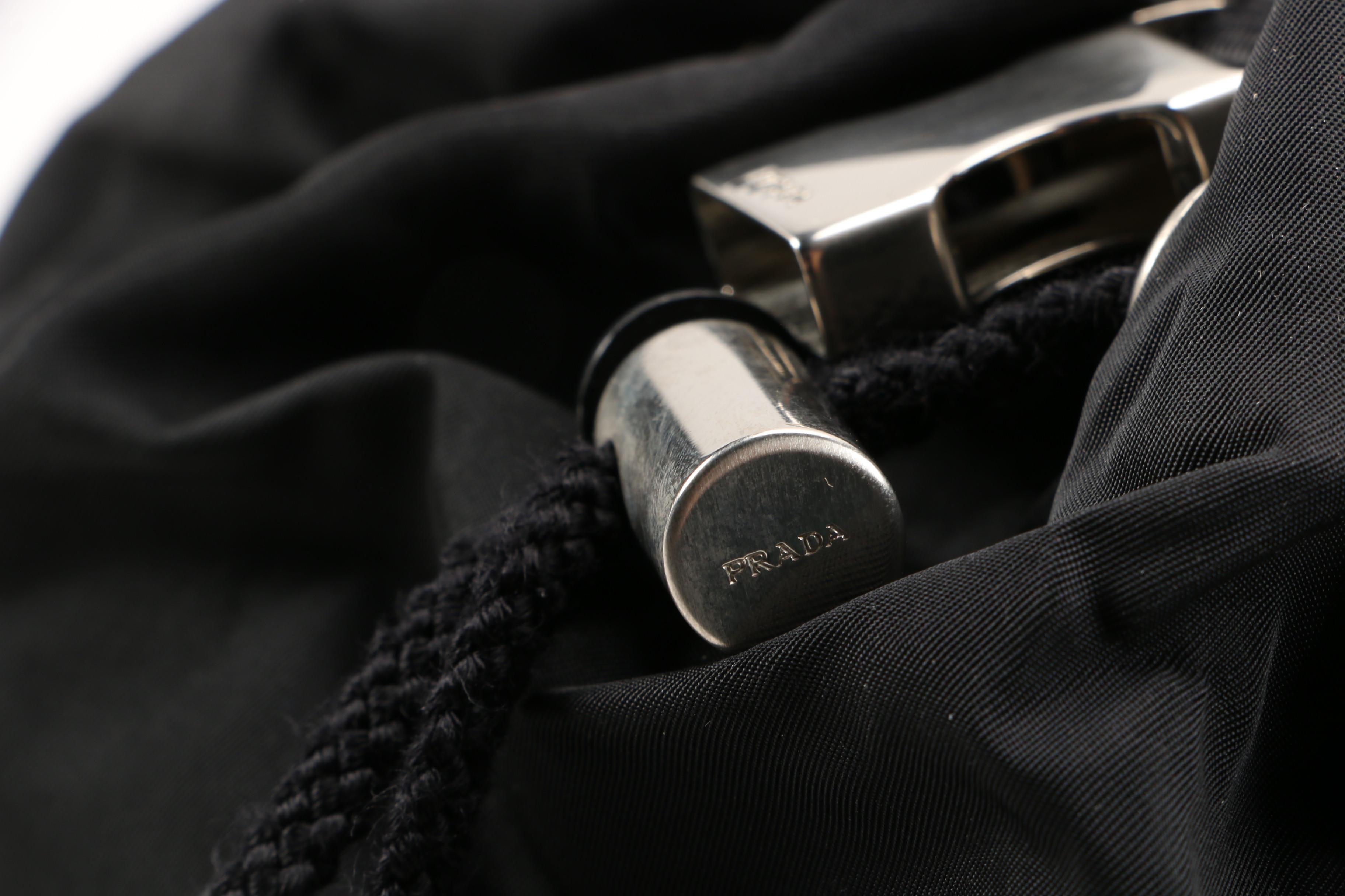 Prada Nero Tessuto Montagna Mini Backpack Purse