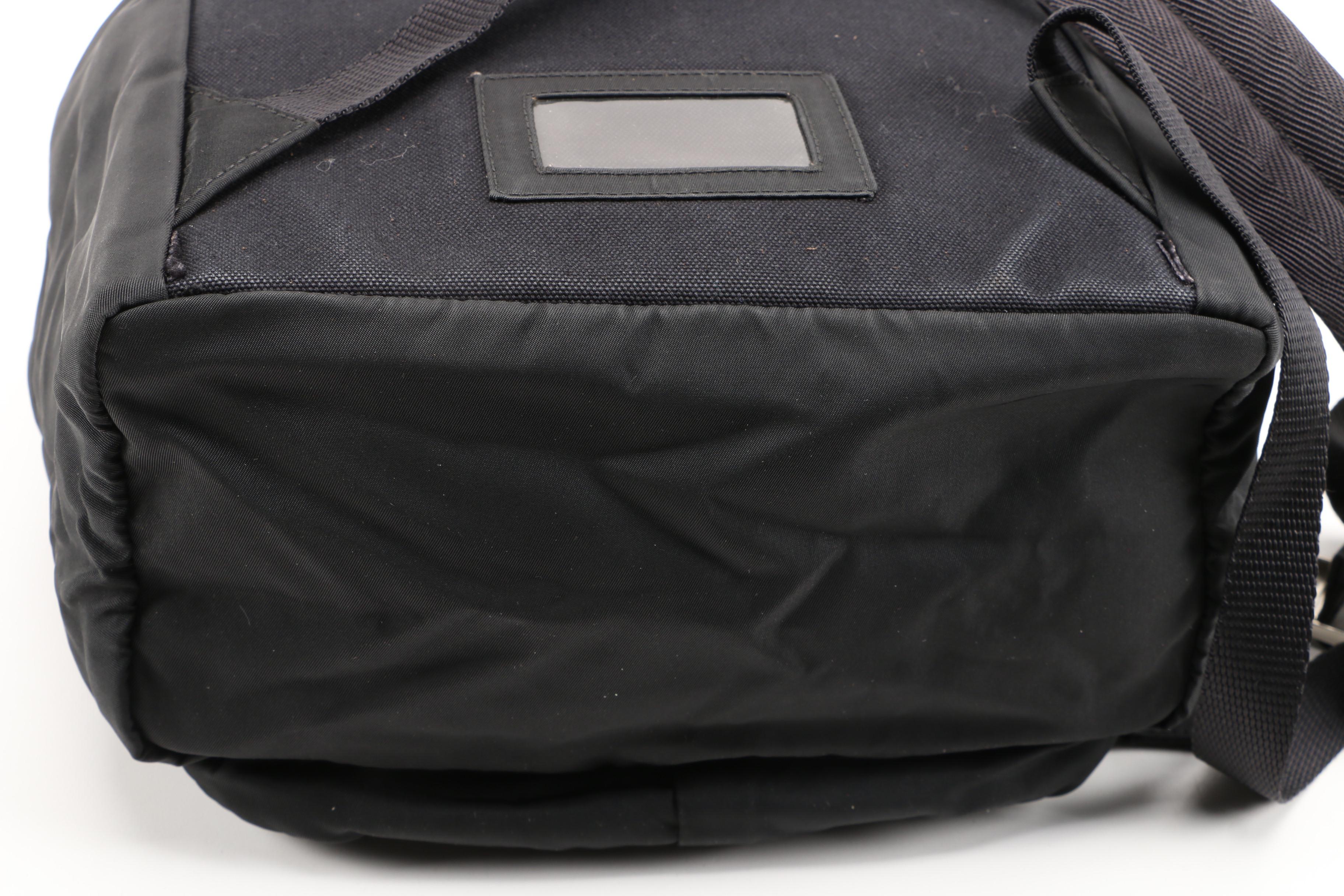 Prada Nero Tessuto Montagna Mini Backpack Purse