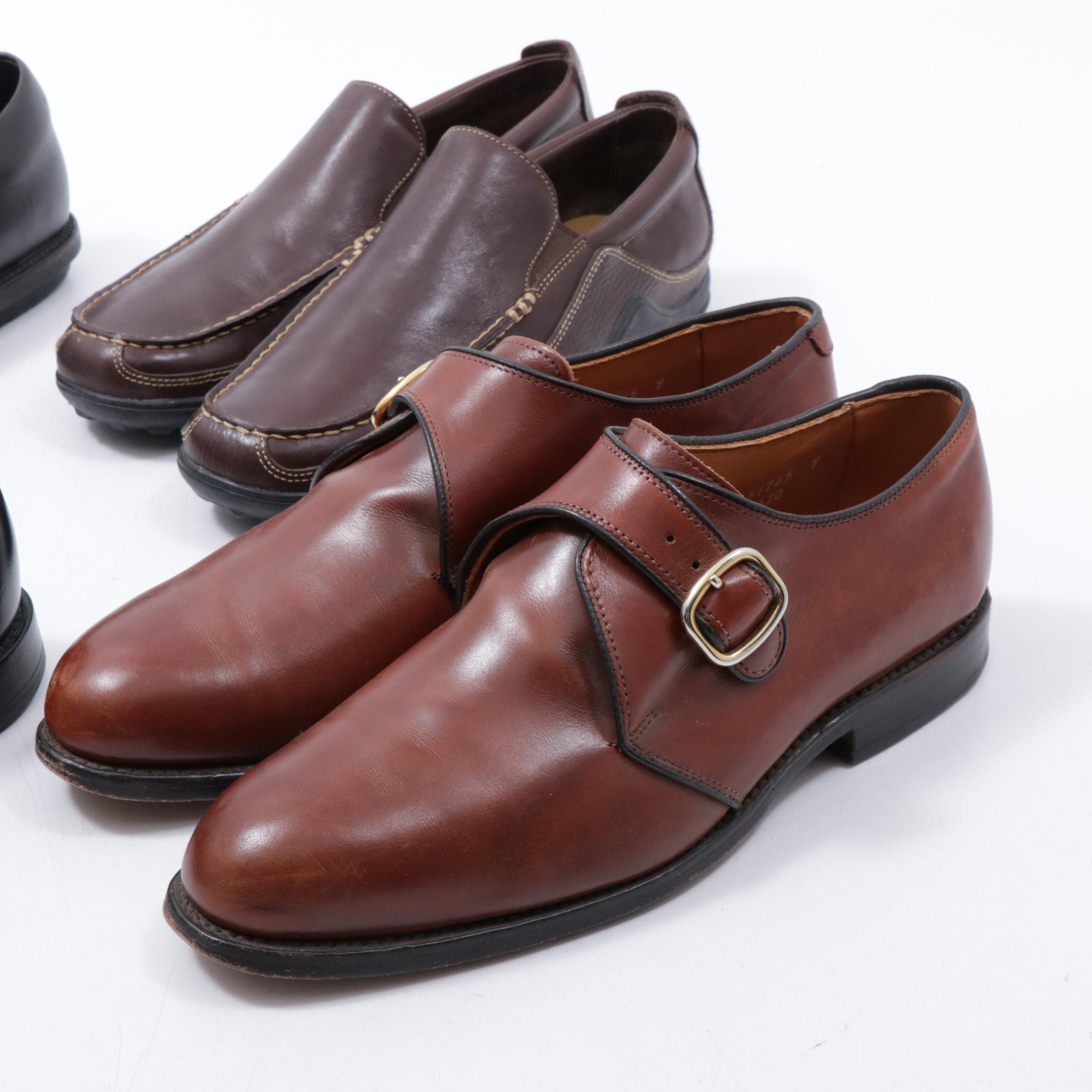 Men's Prada, Allen Edmonds and Cole Haan Leather Monk Strap Shoes and Loafers