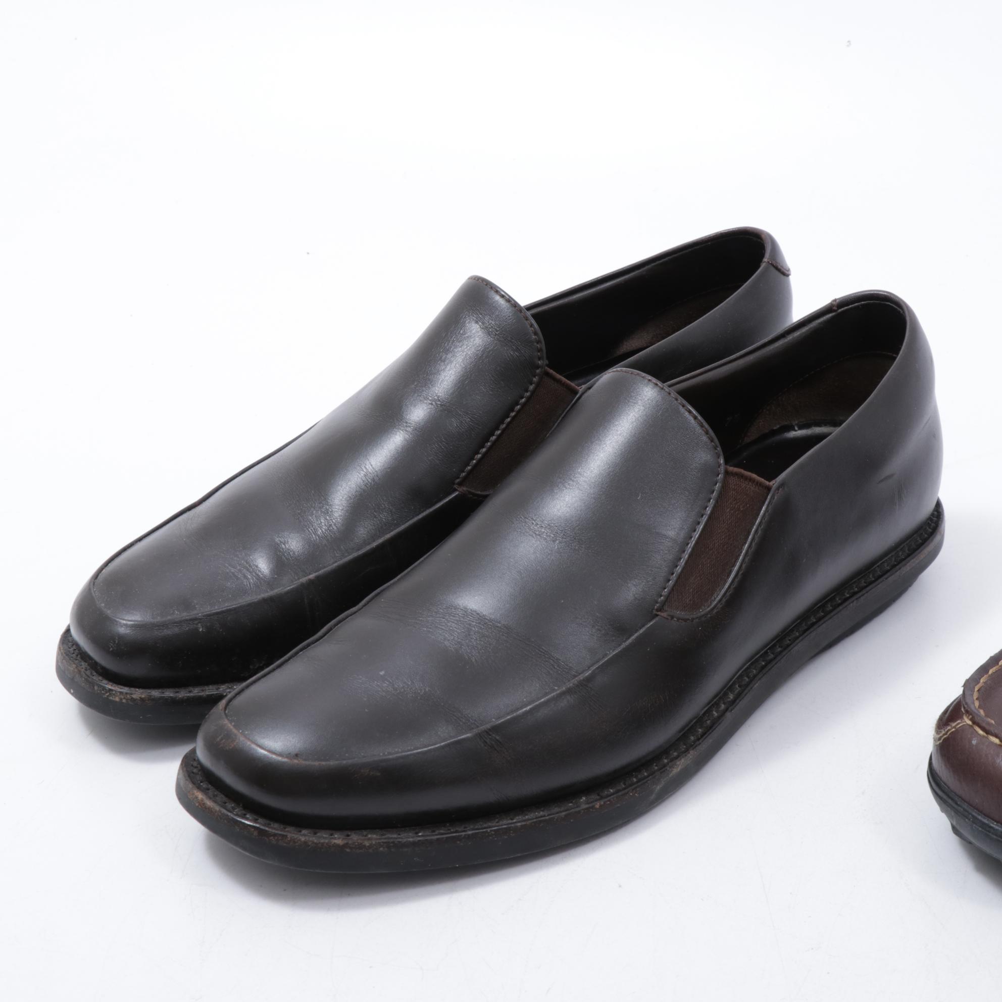 Men's Prada, Allen Edmonds and Cole Haan Leather Monk Strap Shoes and Loafers