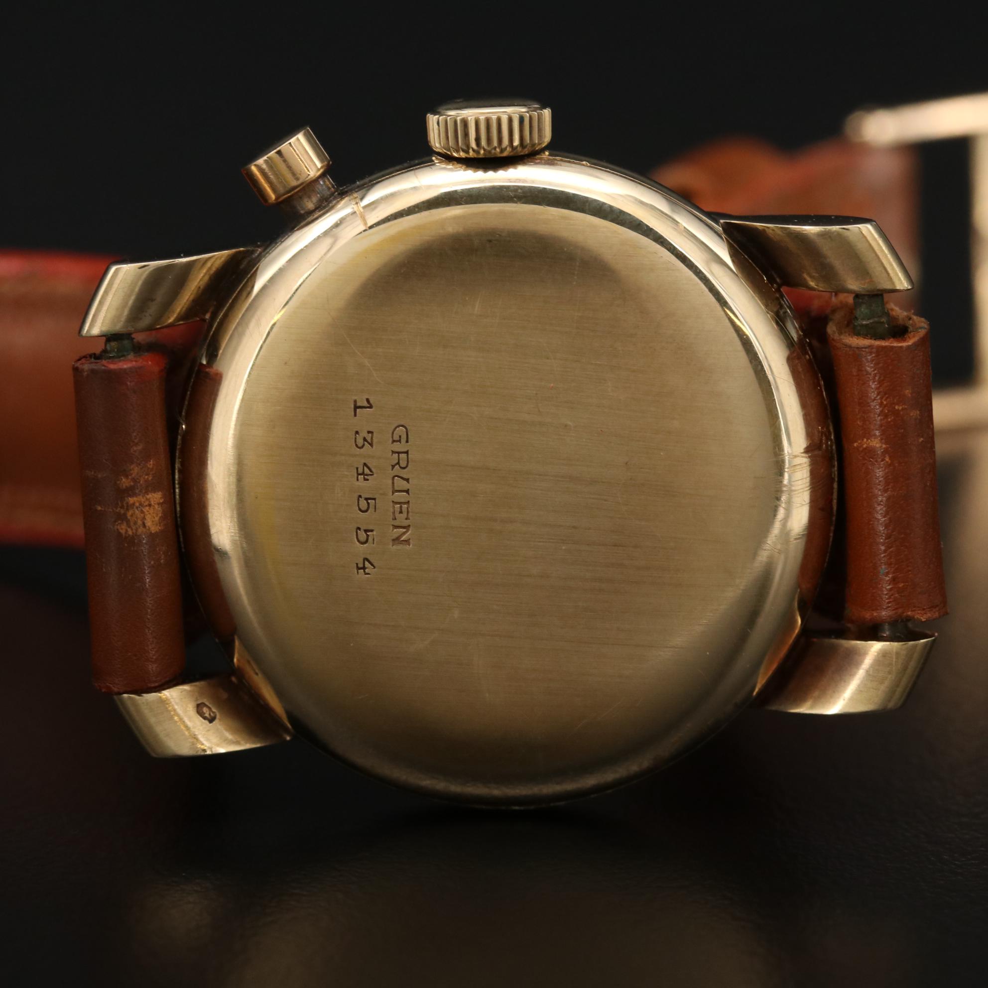 Vintage Gruen Chrono-Timer 14K Gold Watch