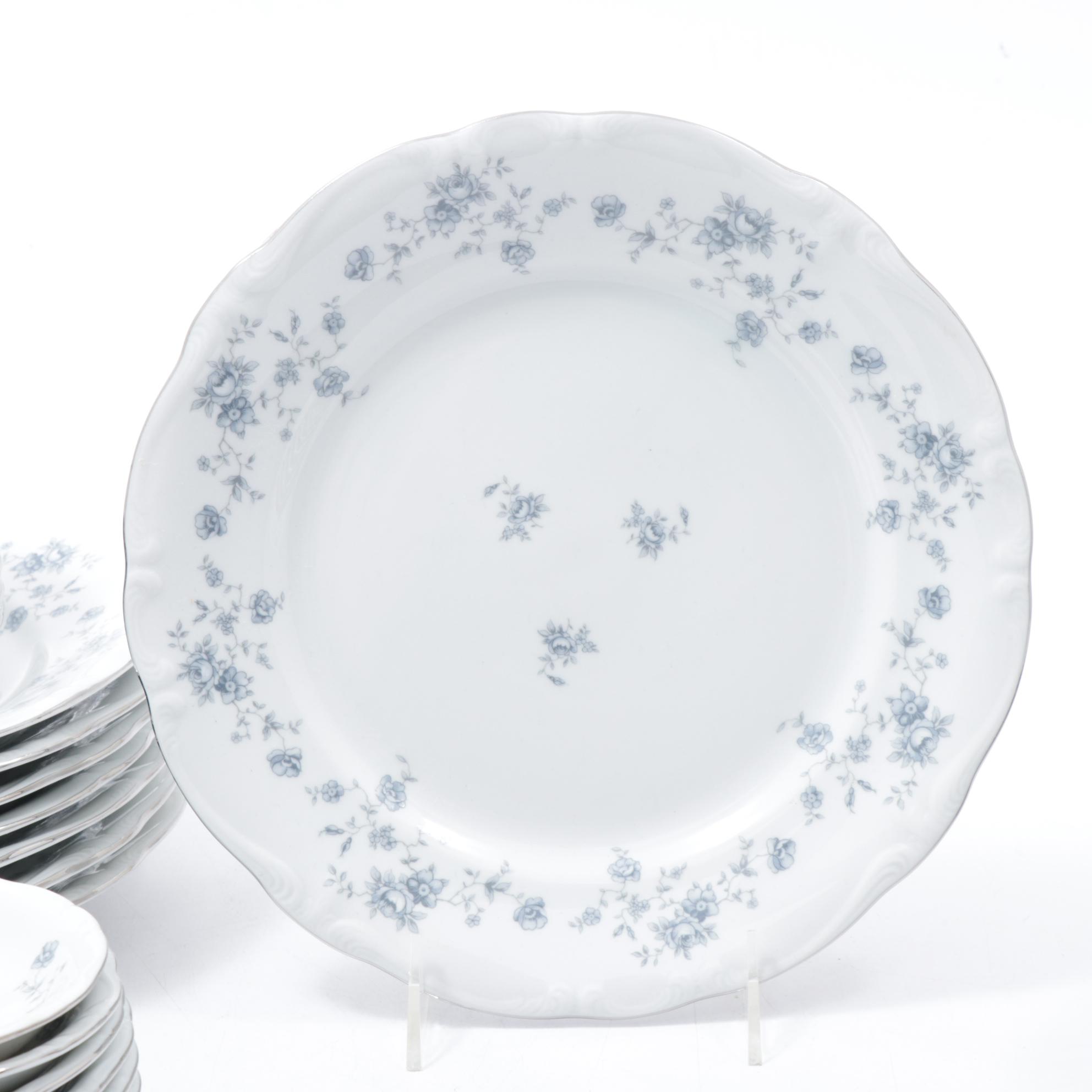 Johann Haviland "Blue Garland" Dinner Service for Eight, Late 20th Century
