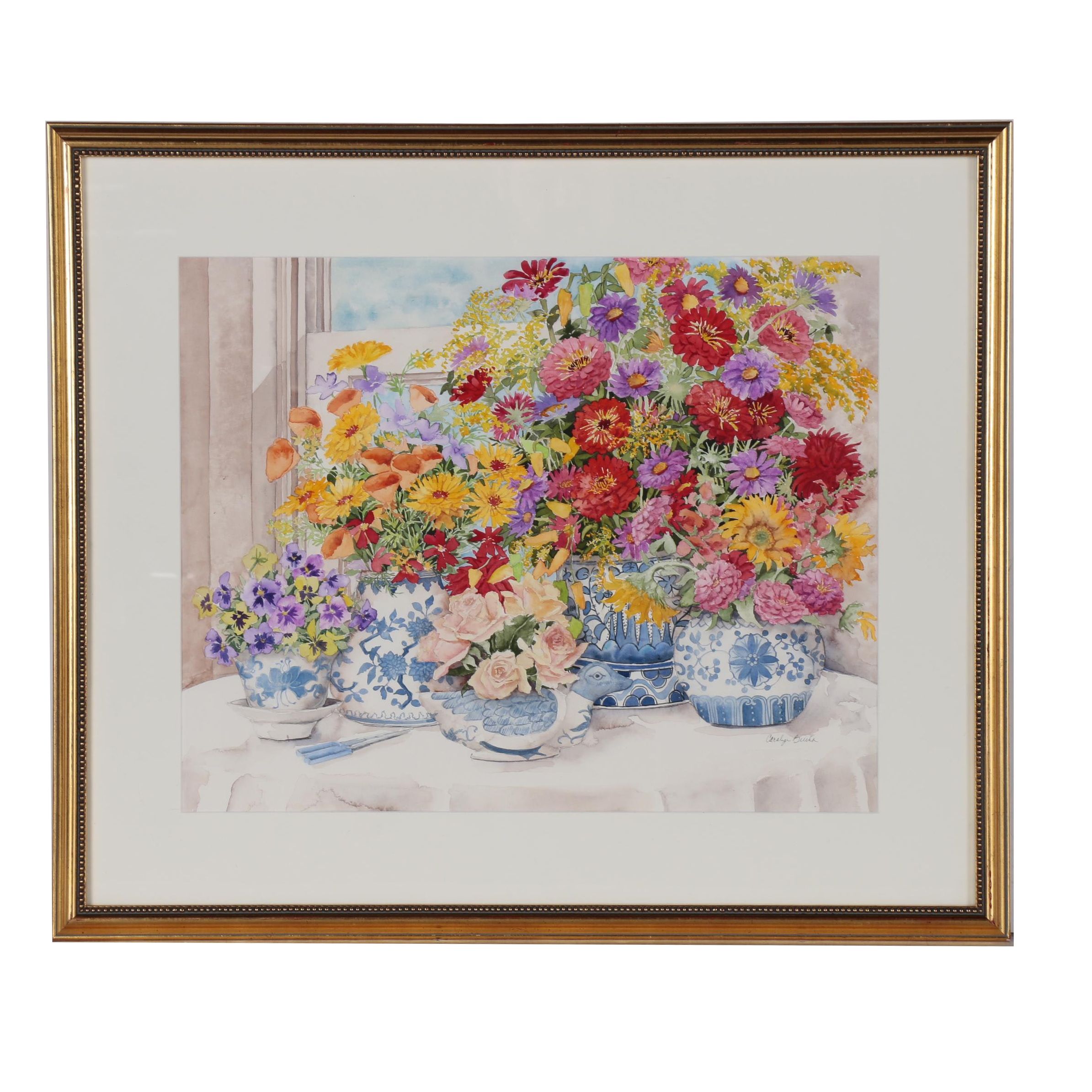 Carolyn Bucha Floral Still Life Watercolor Painting