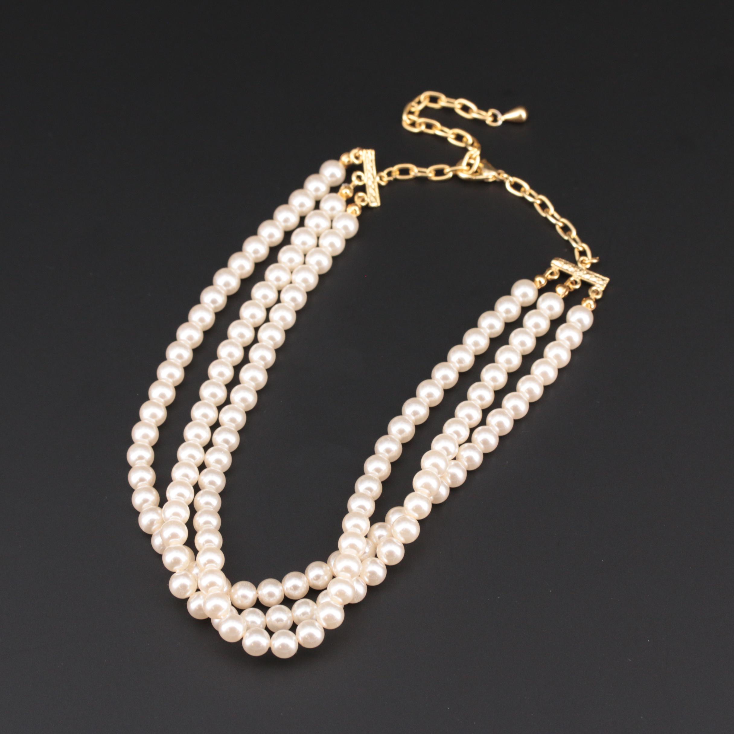 Pearl Multi-Strand Choker Necklace