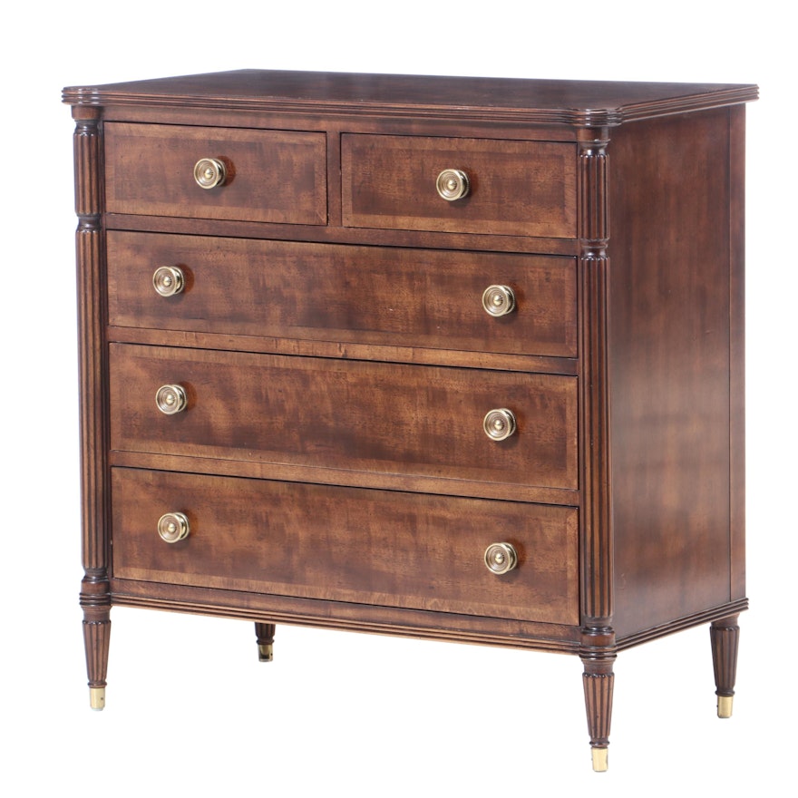 Henredon Neoclassical Style Mahogany Chest of Drawers, Late 20th Century