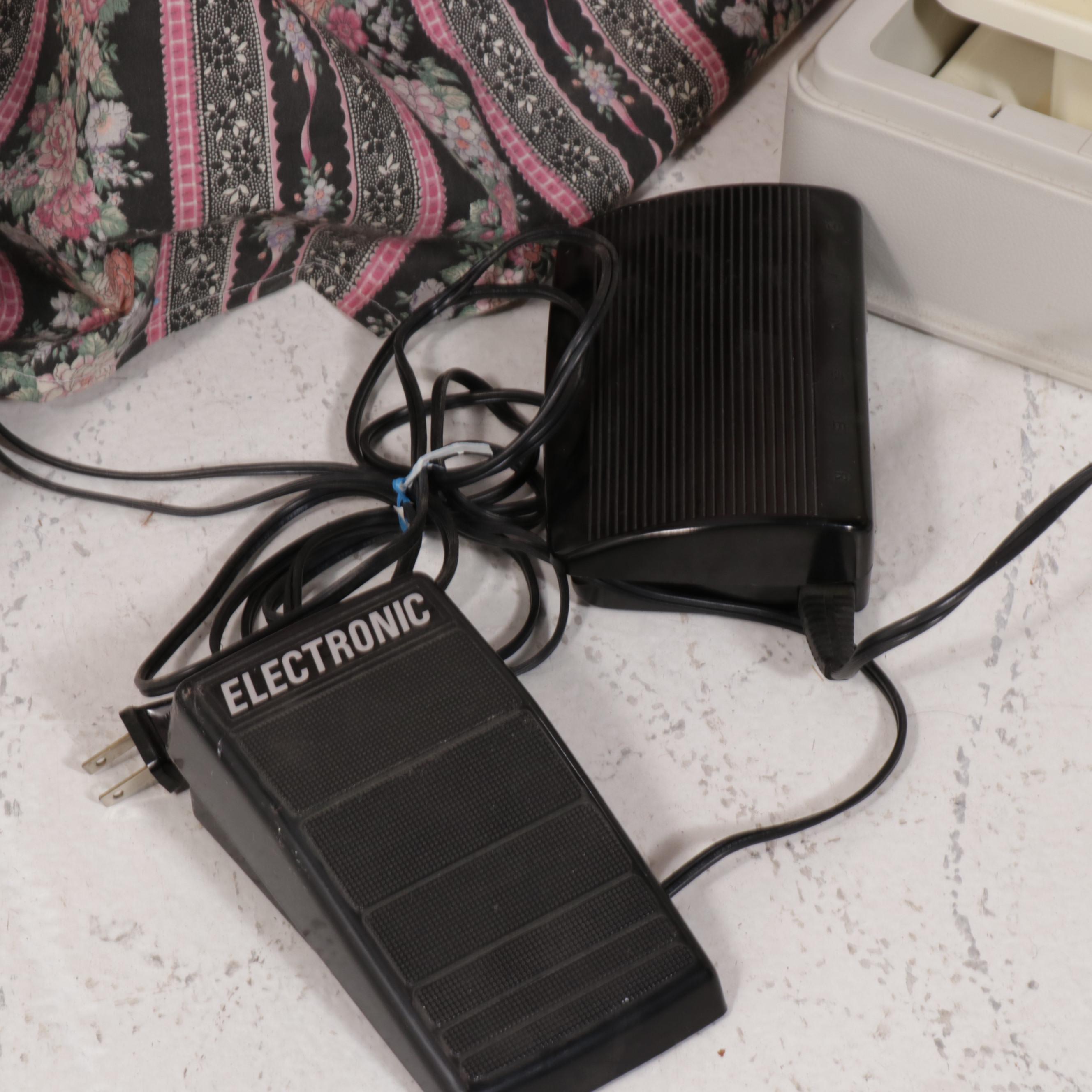 Simplicity, Singer 6105 Sewing Machines and Kenmore Vacuum with Bunny Cover