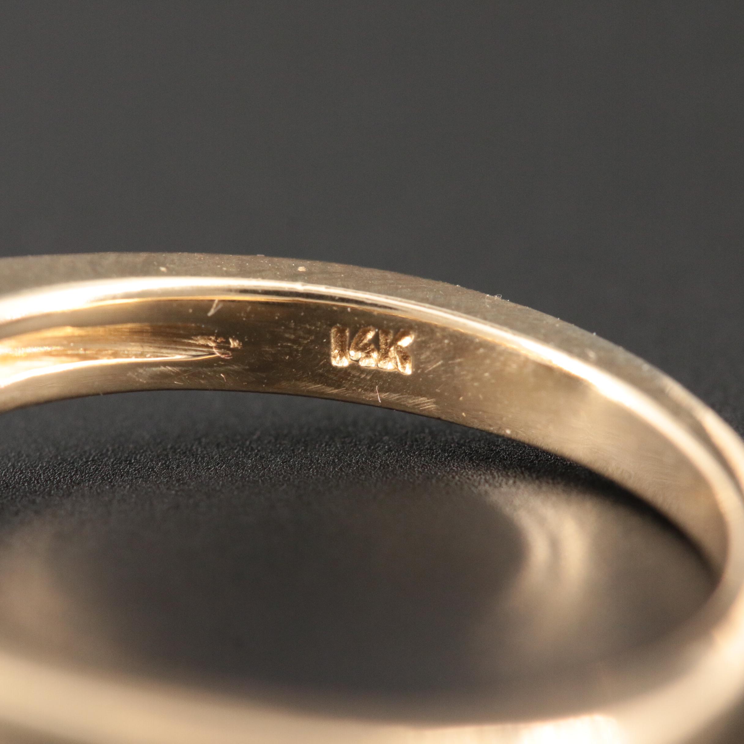 14K Yellow Gold Iolite Solitaire Ring