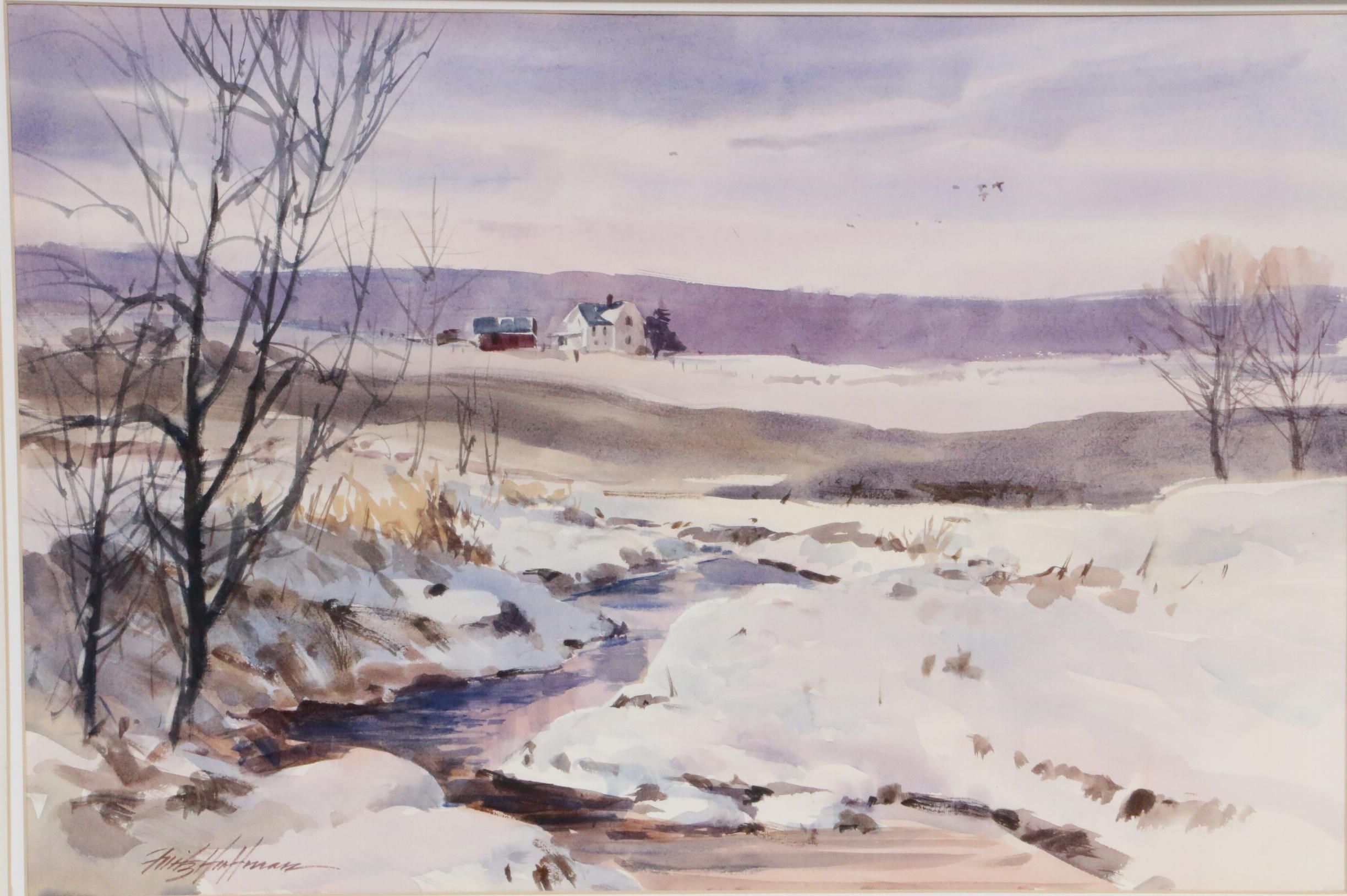 Fritz Hartmann Watercolor Landscape Paintings