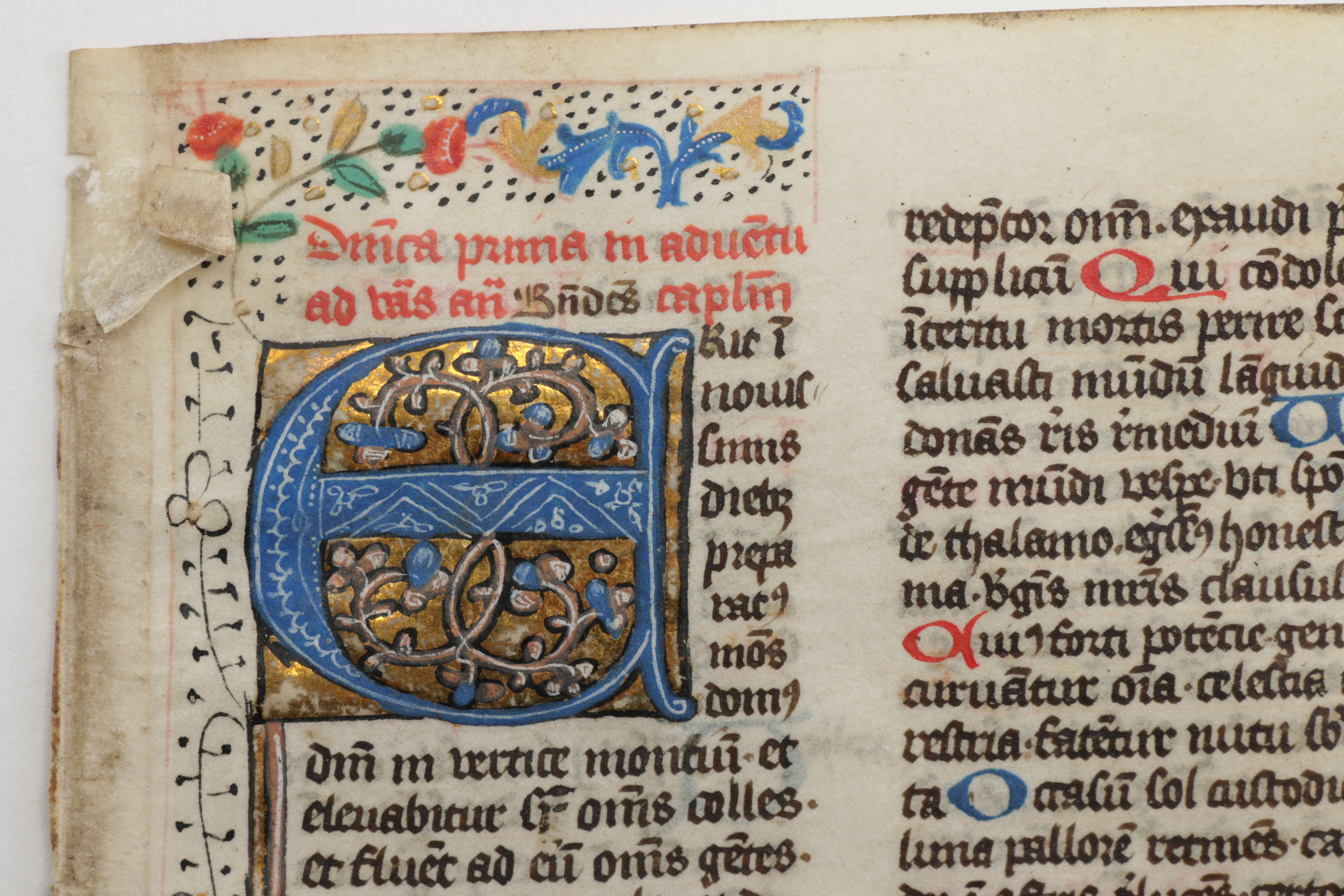 Mid 13th - Mid 14th Century Illuminated Leaves in Latin