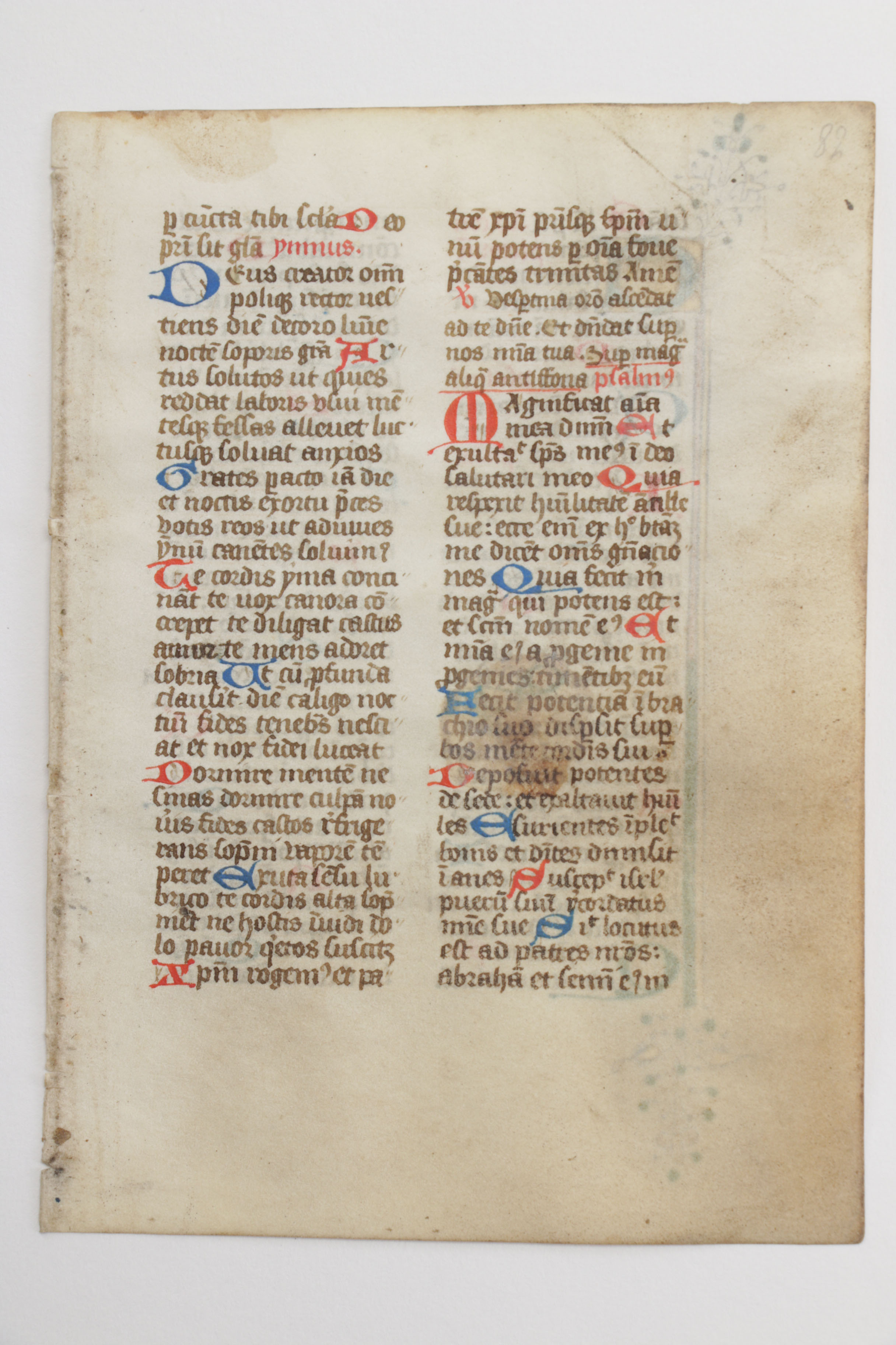 Mid 13th - Mid 14th Century Illuminated Leaves in Latin