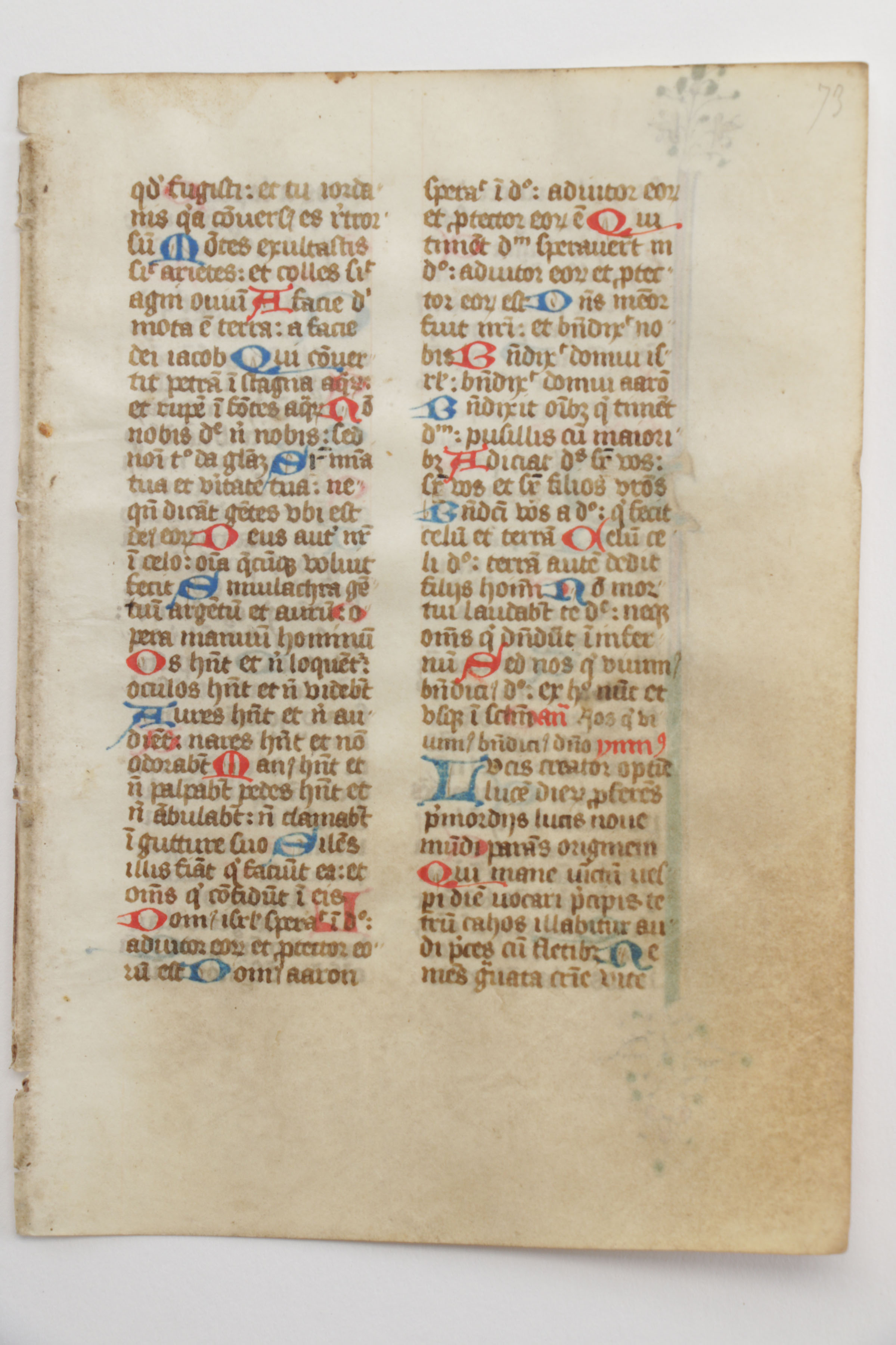 Mid 13th - Mid 14th Century Illuminated Leaves in Latin