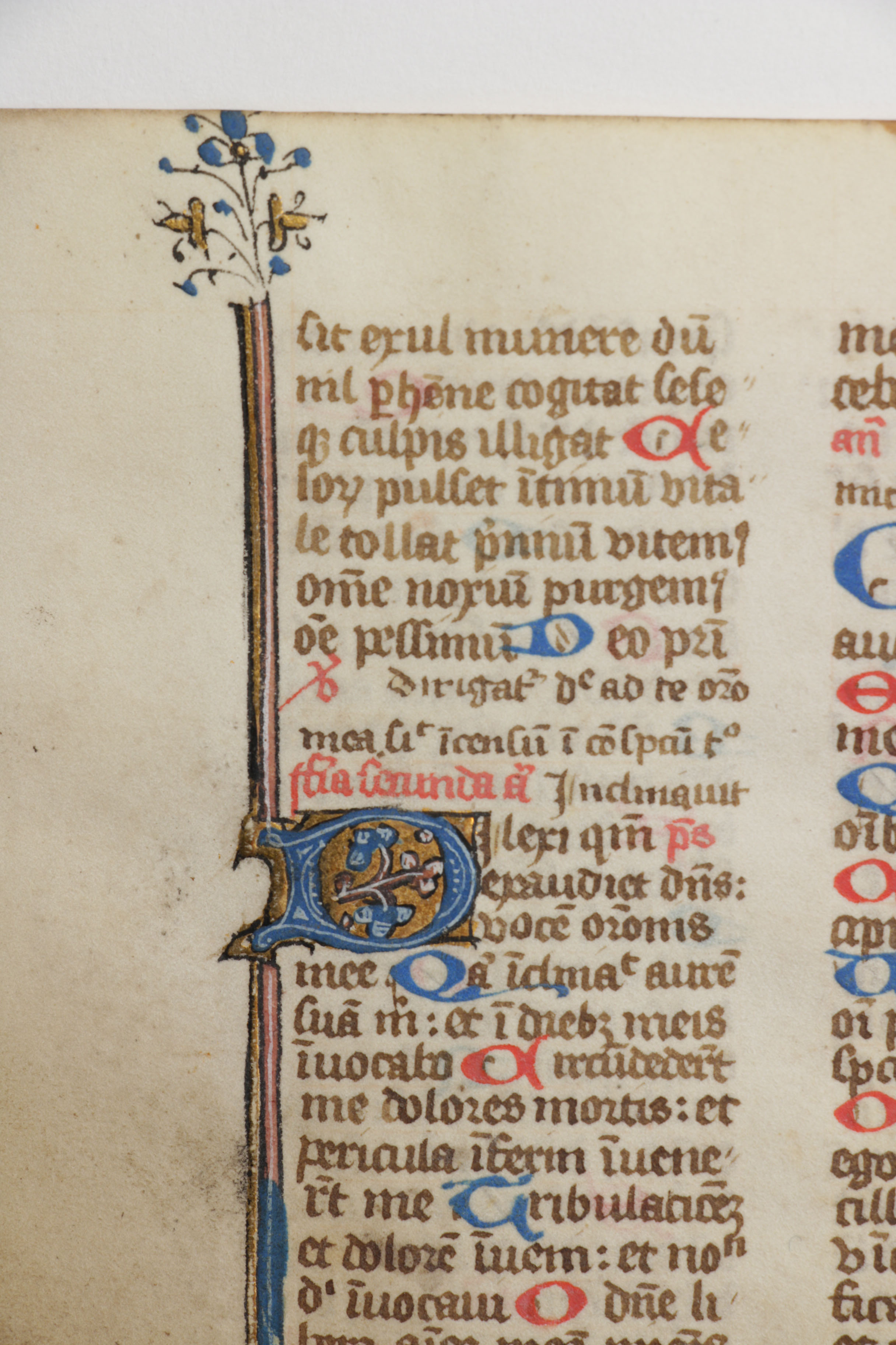 Mid 13th - Mid 14th Century Illuminated Leaves in Latin