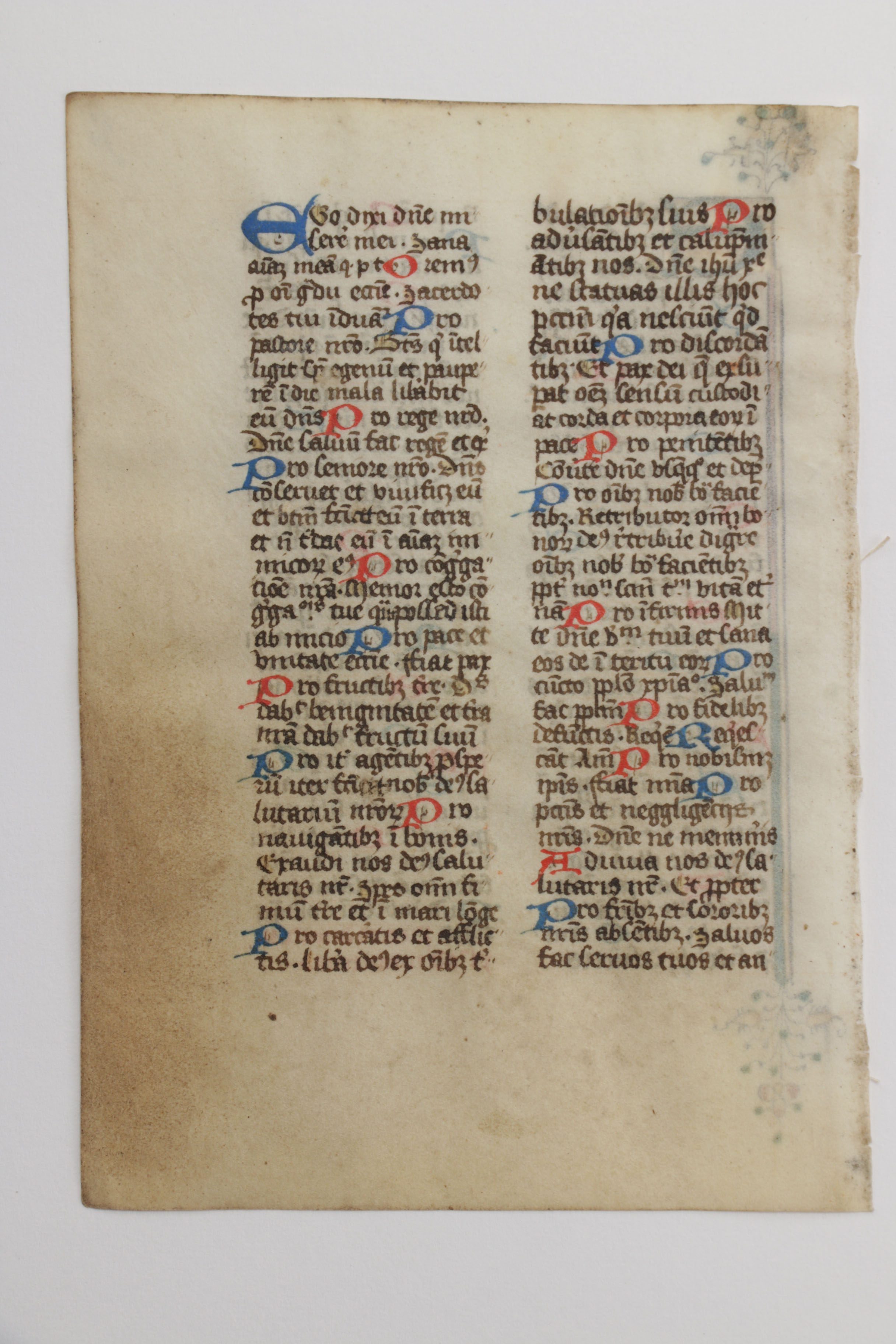 Mid 13th - Mid 14th Century Illuminated Leaves in Latin
