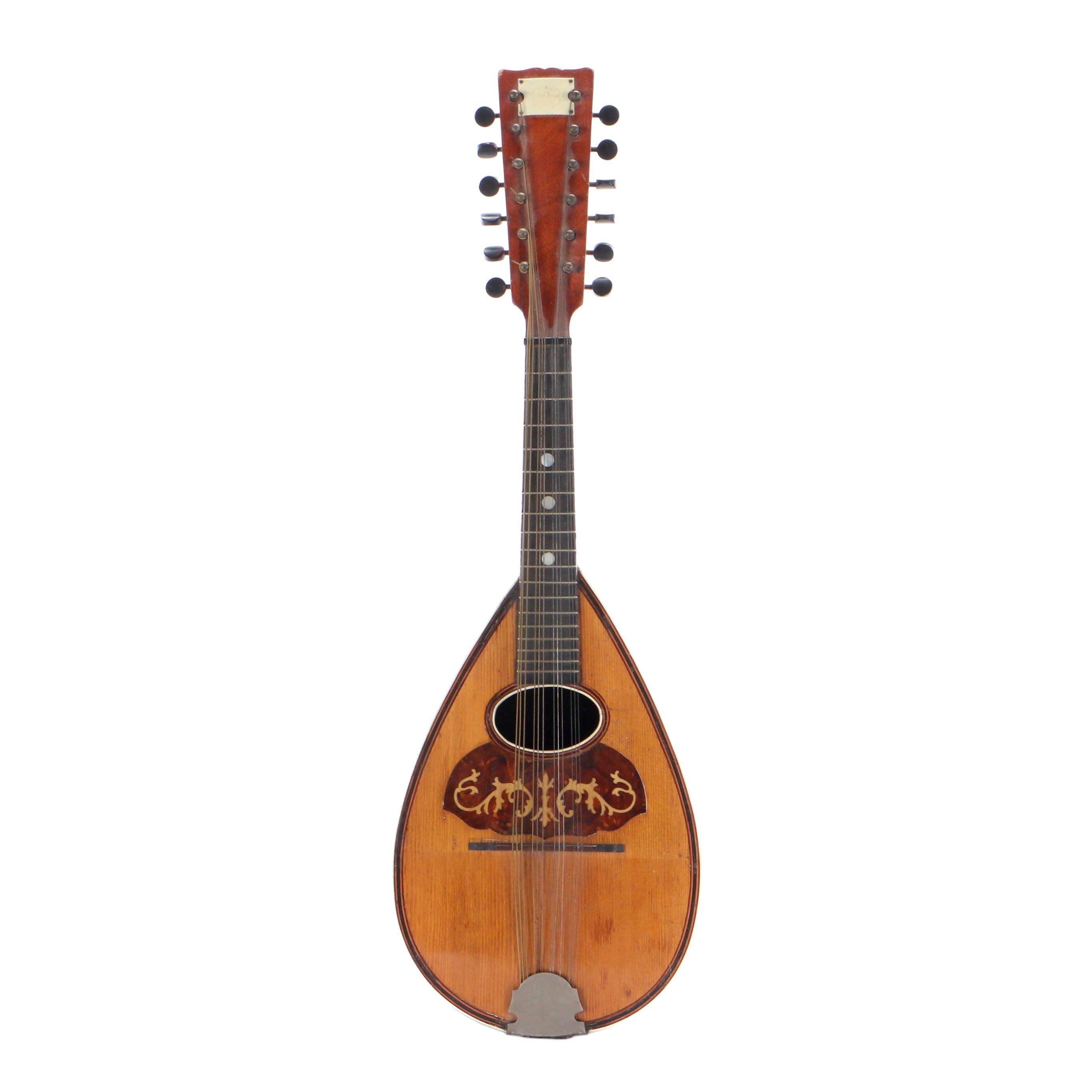 Bowlback Mandolin with Tortoise Shell Inlay, Vintage