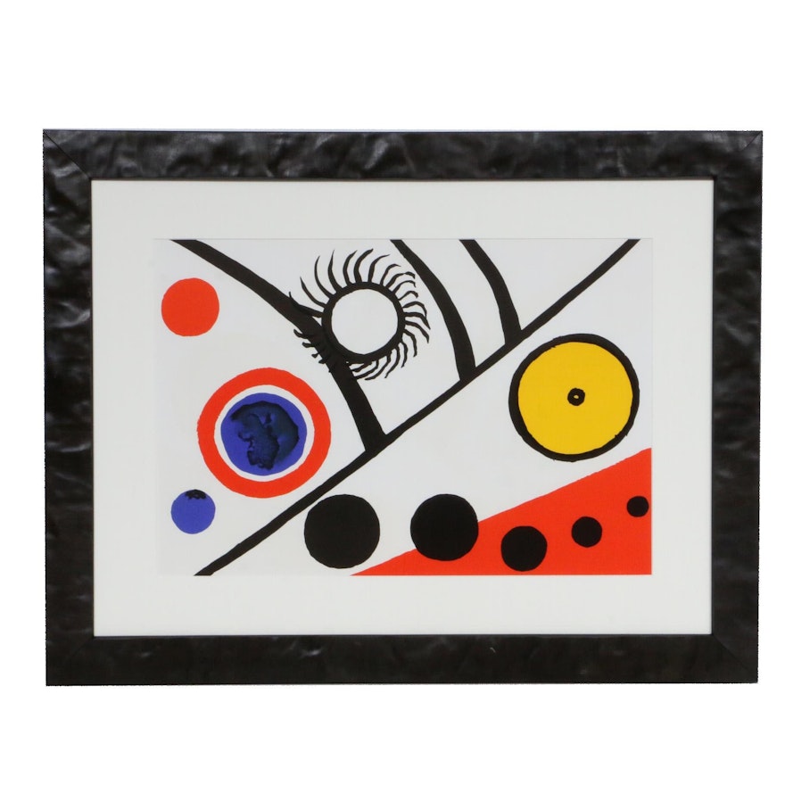 Alexander Calder Double-Page Color Lithograph for "Derrière le Miroir," 1976