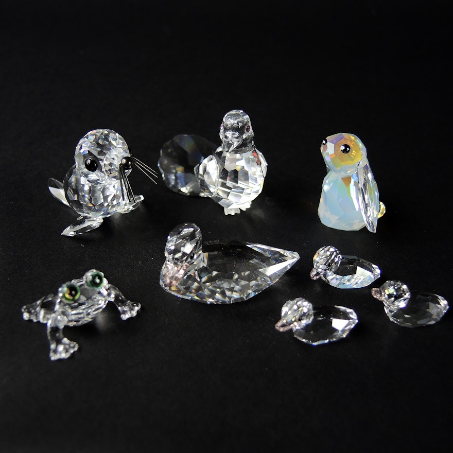 Swarovski Crystal Turkey Figurine and Other Crystal Figurines