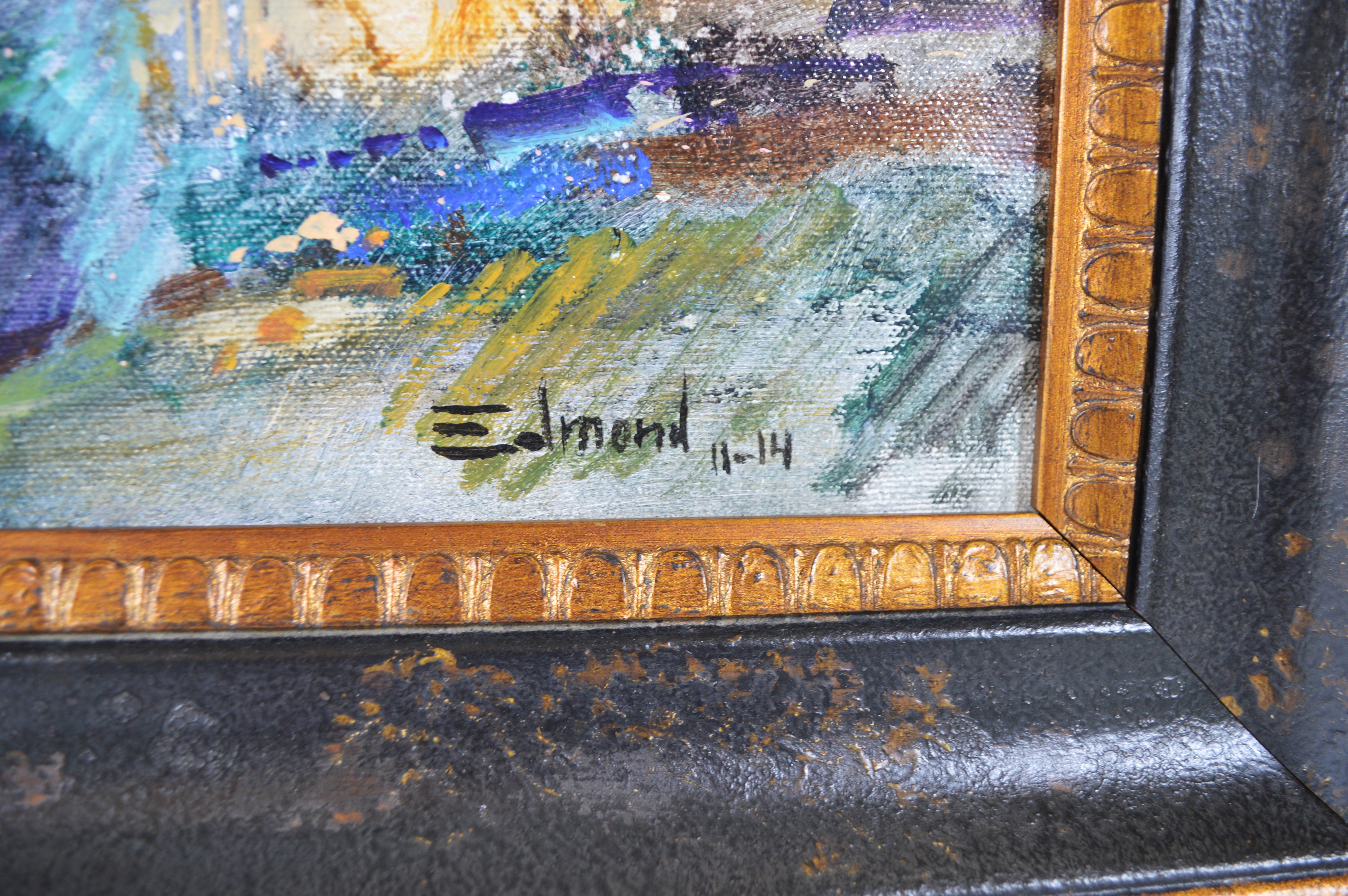 Eduardo Monteagudo Acrylic Landscape Painting "Cincinnati Twilight"