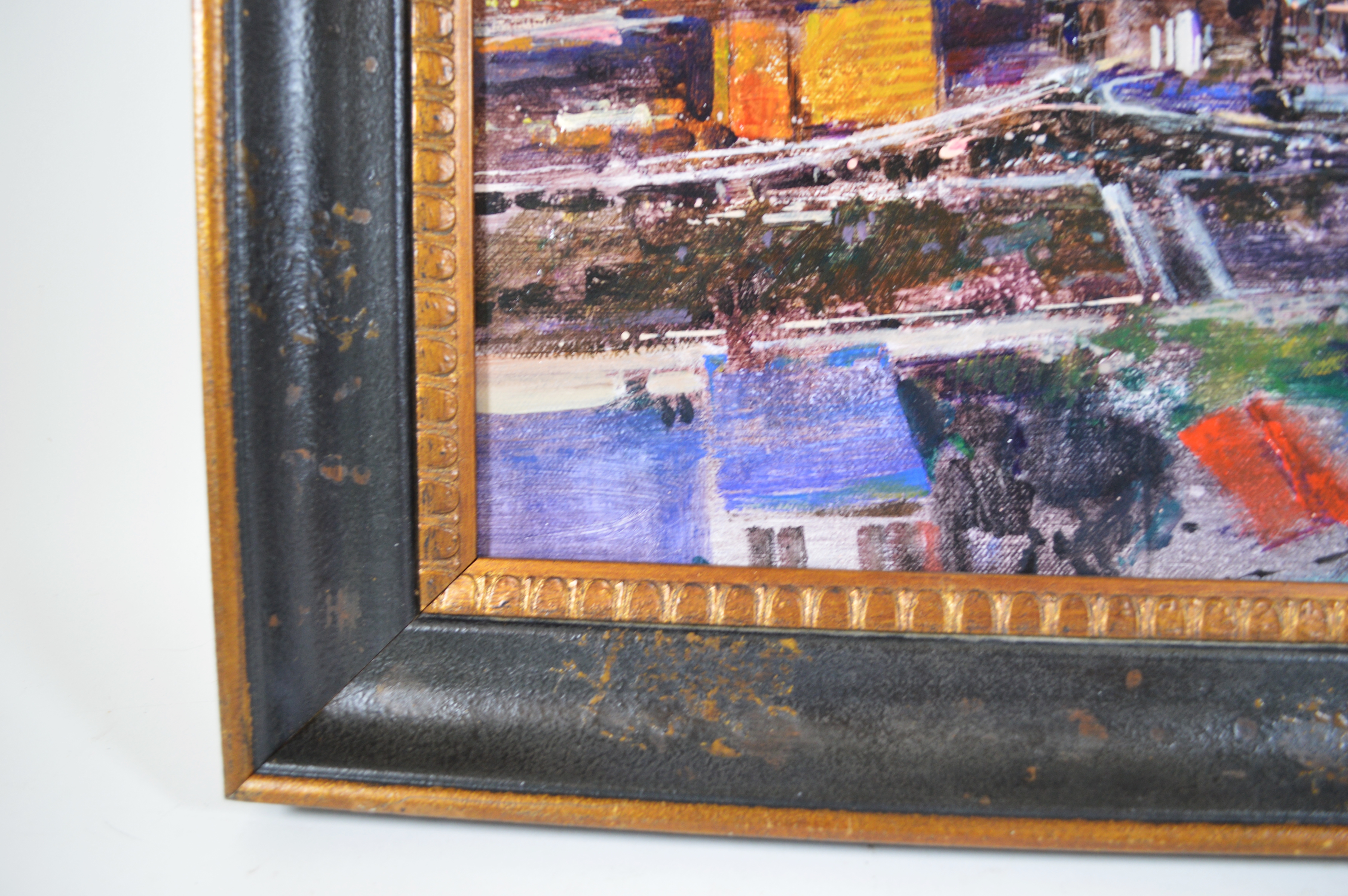 Eduardo Monteagudo Acrylic Landscape Painting "Cincinnati Twilight"