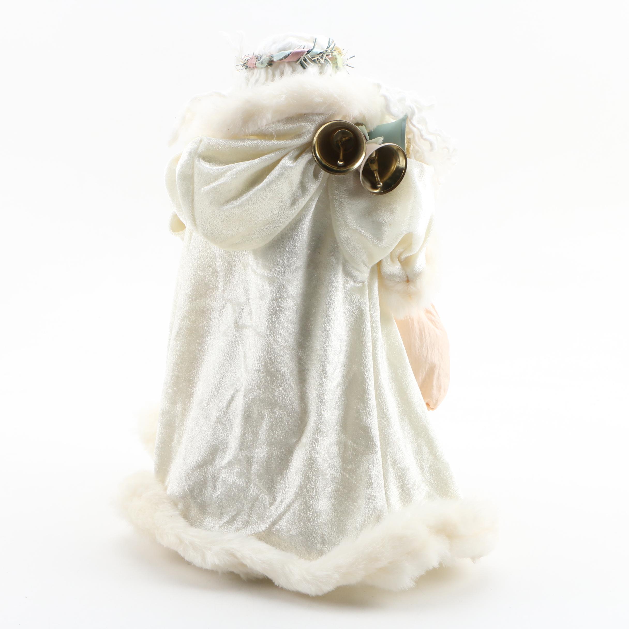 Jim Shore "Enjoy The Ride" and Brinn's Porcelain "English Garden" Santa Doll