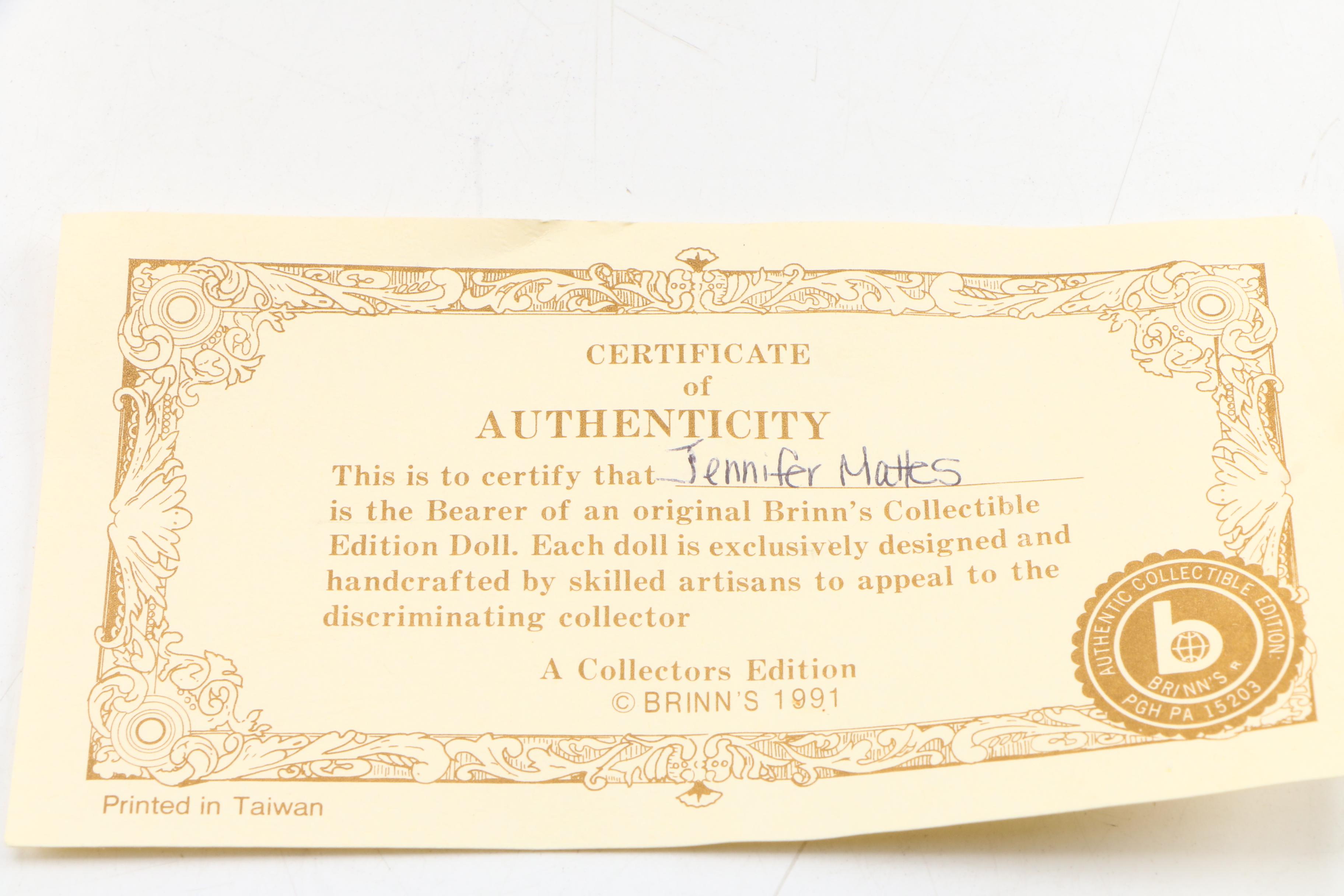 Jim Shore "Enjoy The Ride" and Brinn's Porcelain "English Garden" Santa Doll