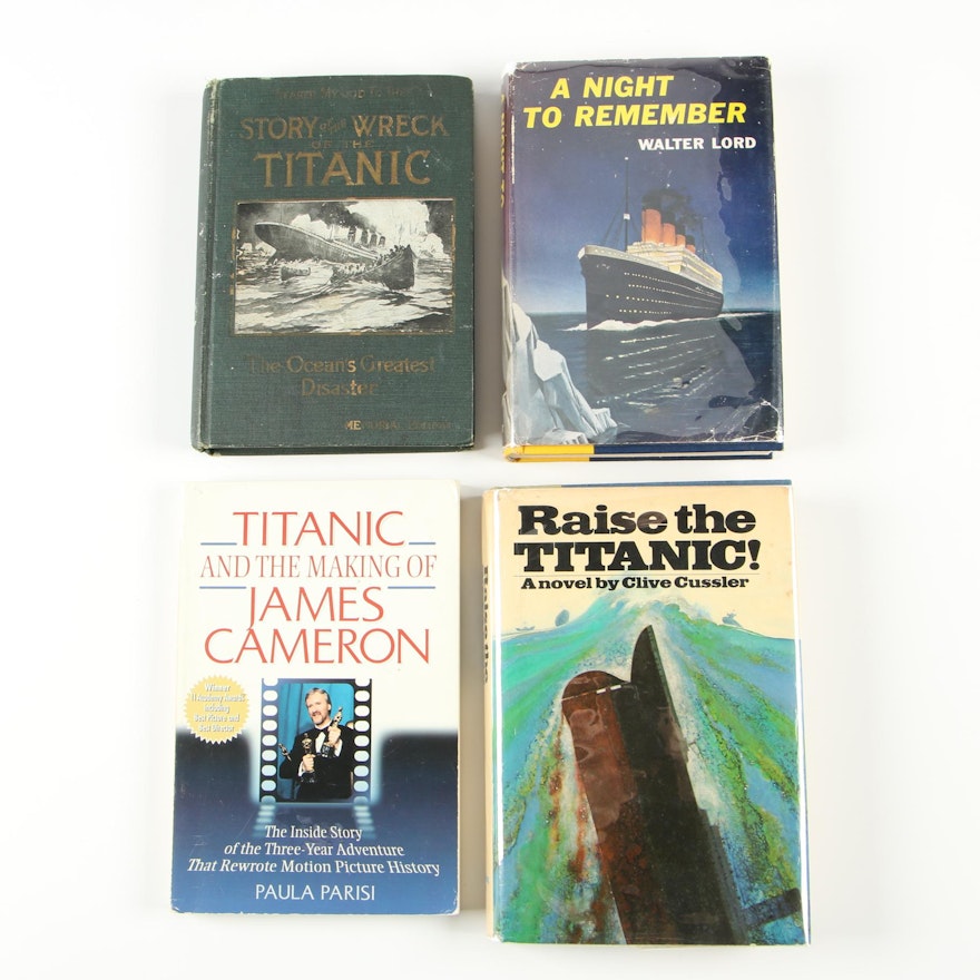 First Edition, First State "Raise the Titanic" with First Edition Titanic Books