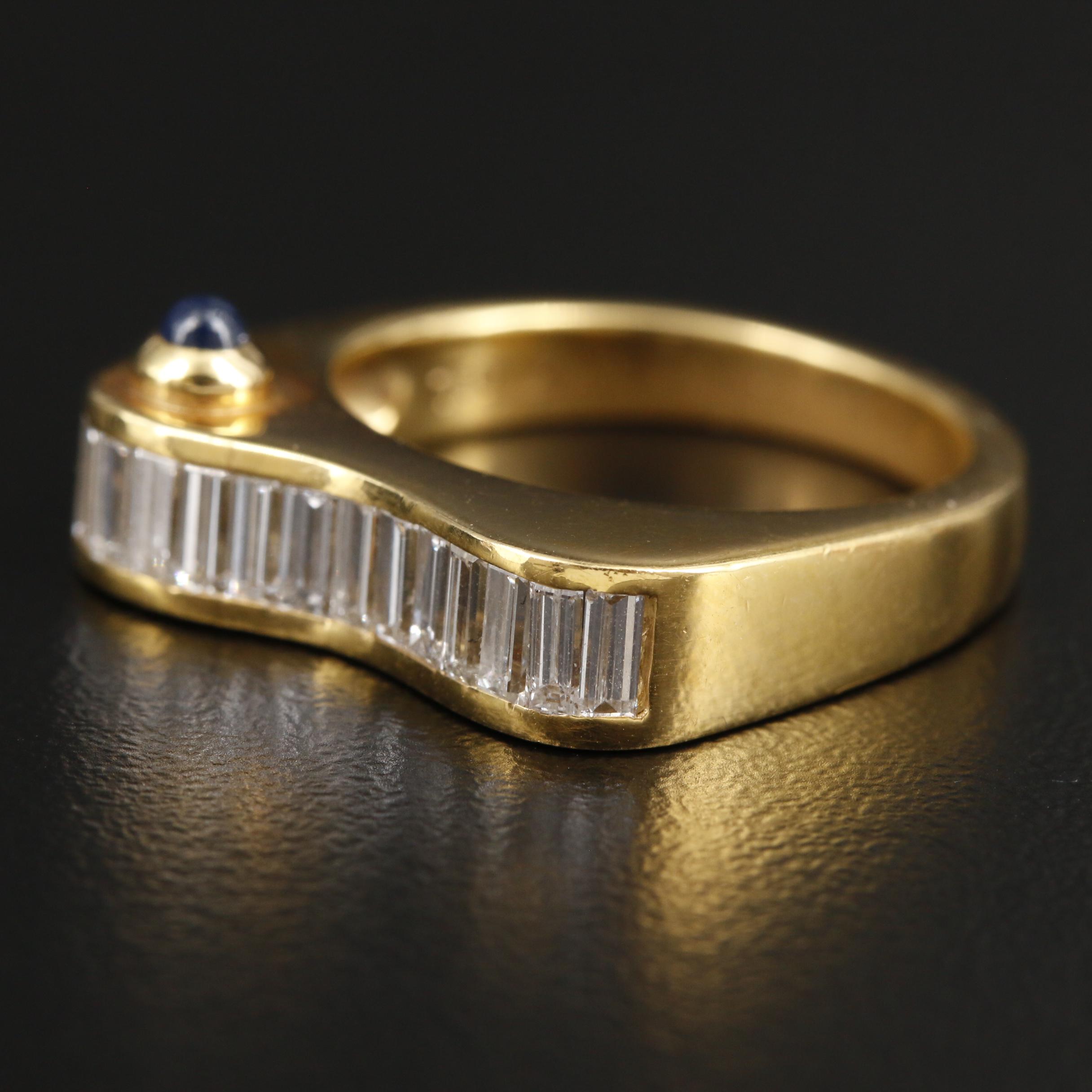 Bevacqua 18K Yellow Gold Diamond and Sapphire Ring