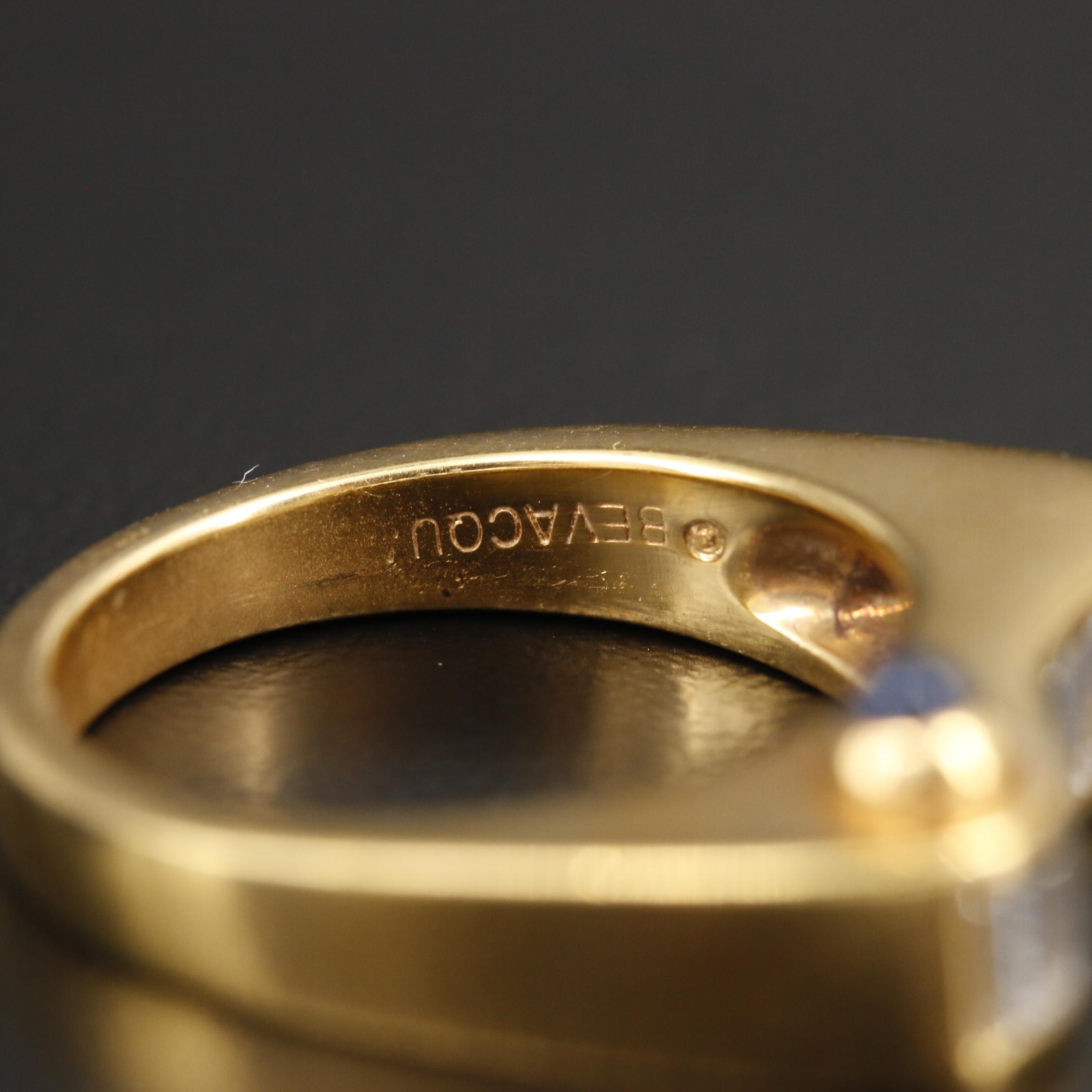 Bevacqua 18K Yellow Gold Diamond and Sapphire Ring