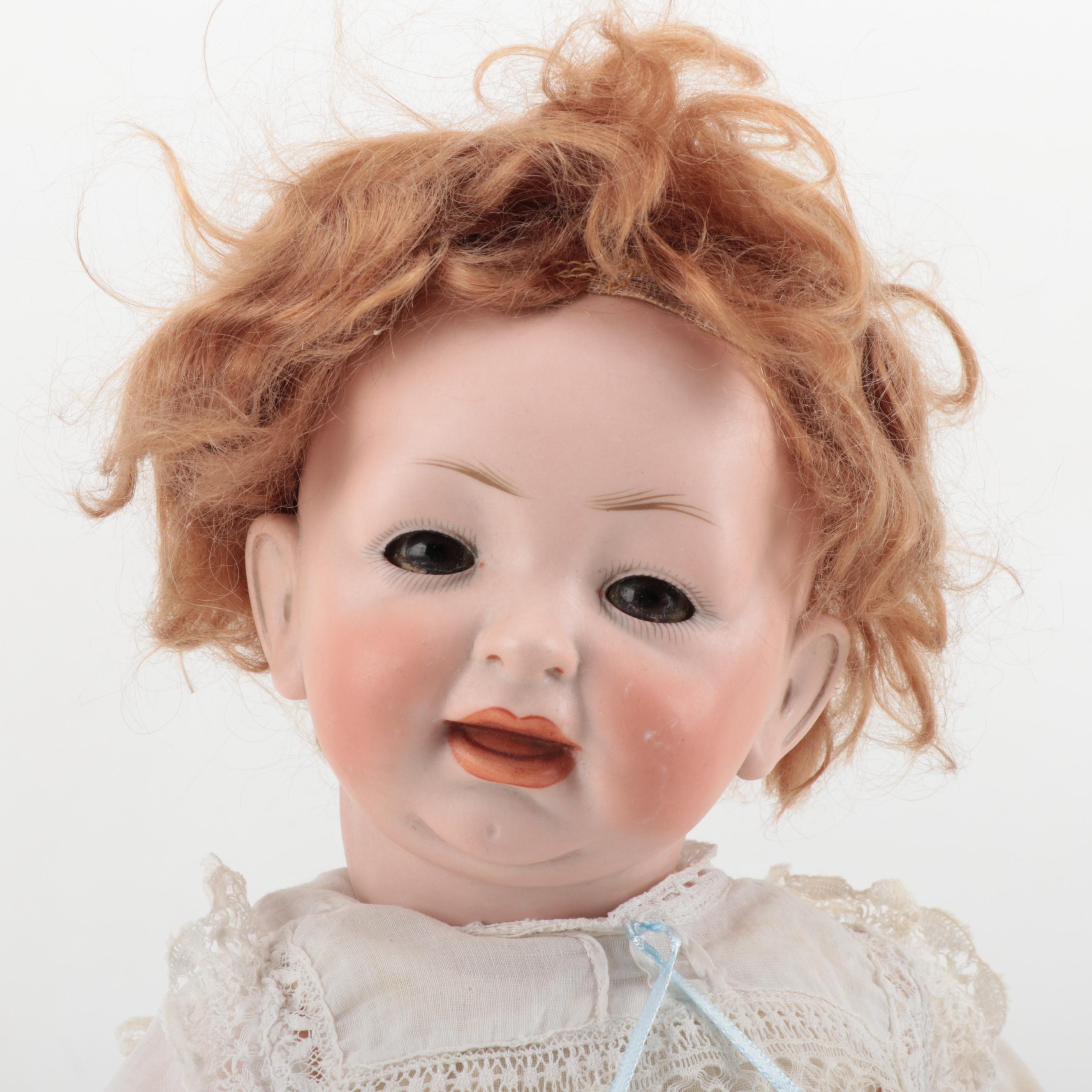 15" Hertel, Schwab & Co. Porcelain Baby Doll, Made in Germany, circa 1912