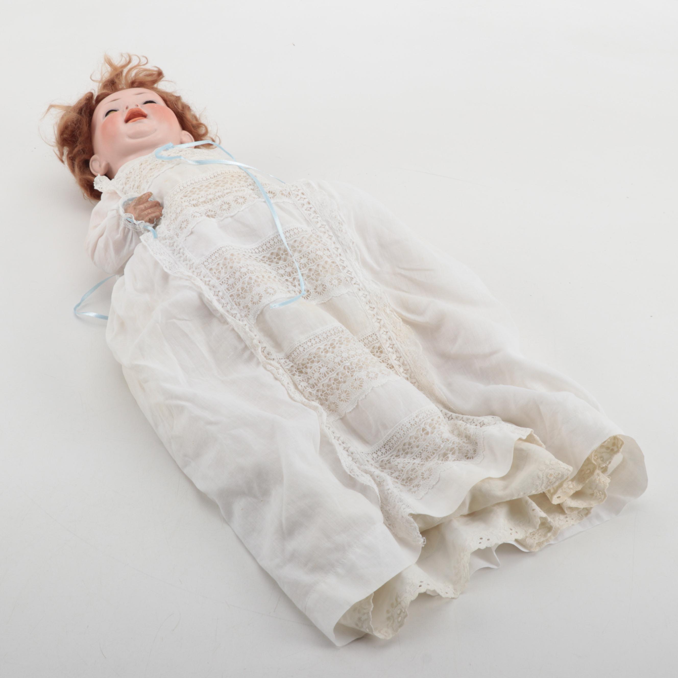 15" Hertel, Schwab & Co. Porcelain Baby Doll, Made in Germany, circa 1912