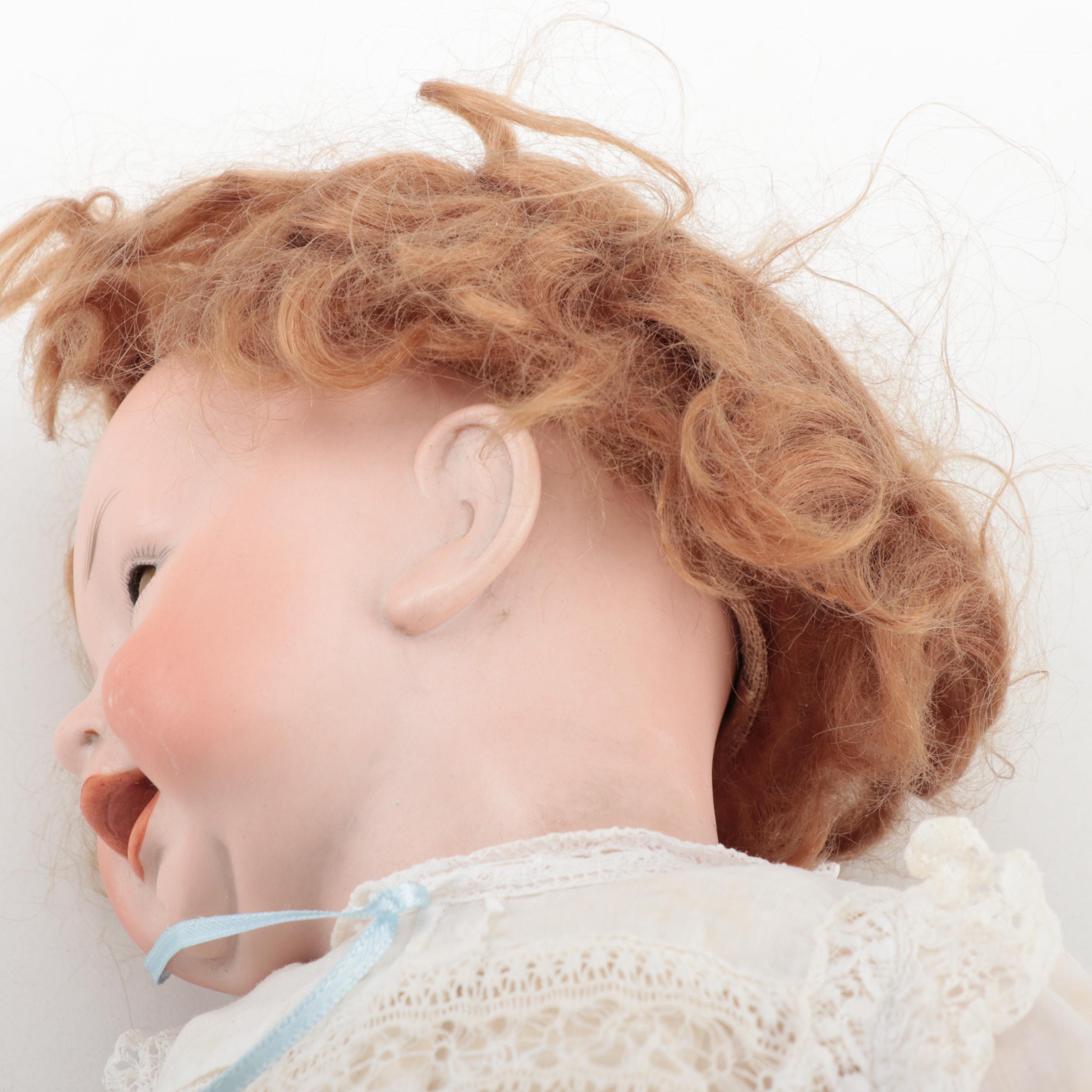 15" Hertel, Schwab & Co. Porcelain Baby Doll, Made in Germany, circa 1912