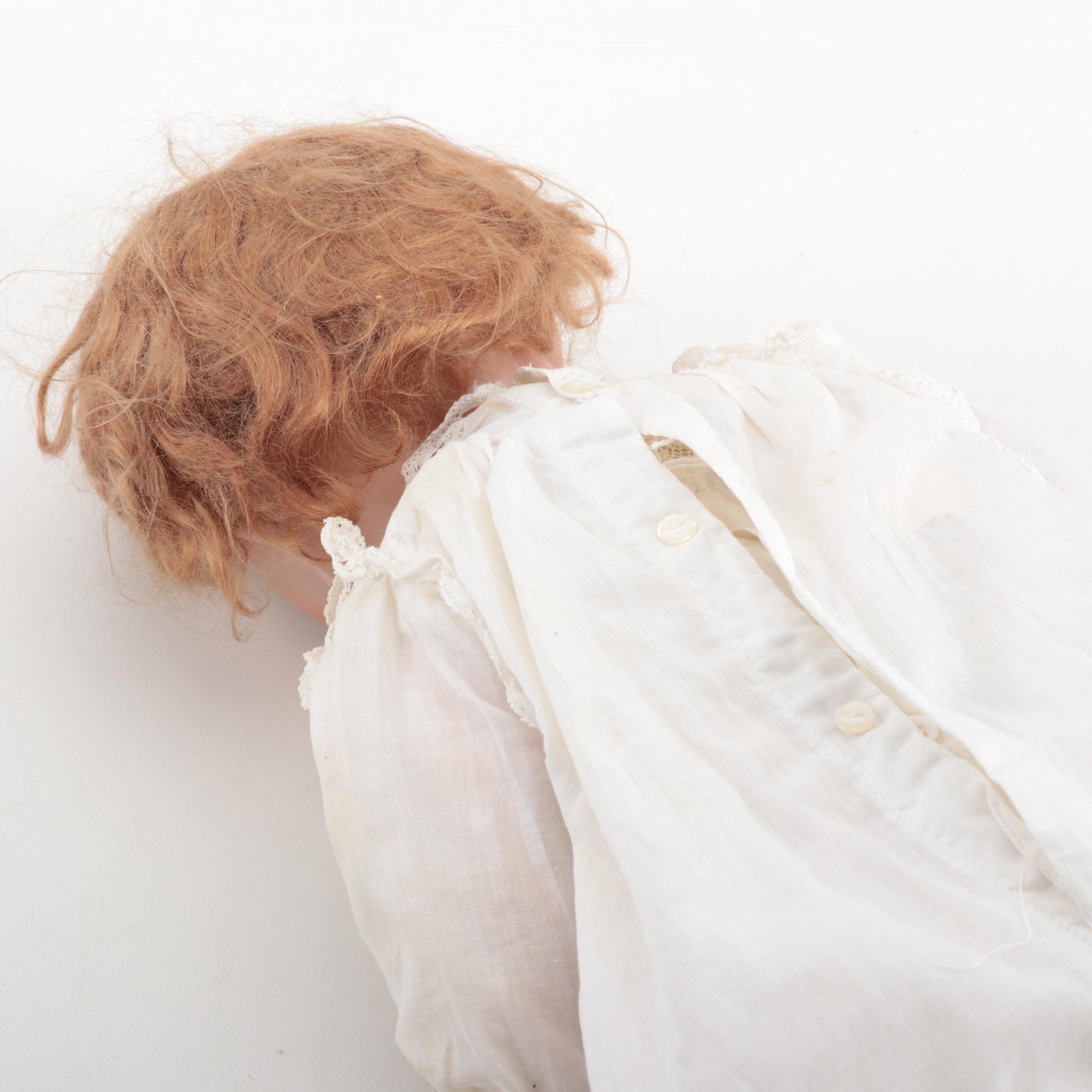 15" Hertel, Schwab & Co. Porcelain Baby Doll, Made in Germany, circa 1912