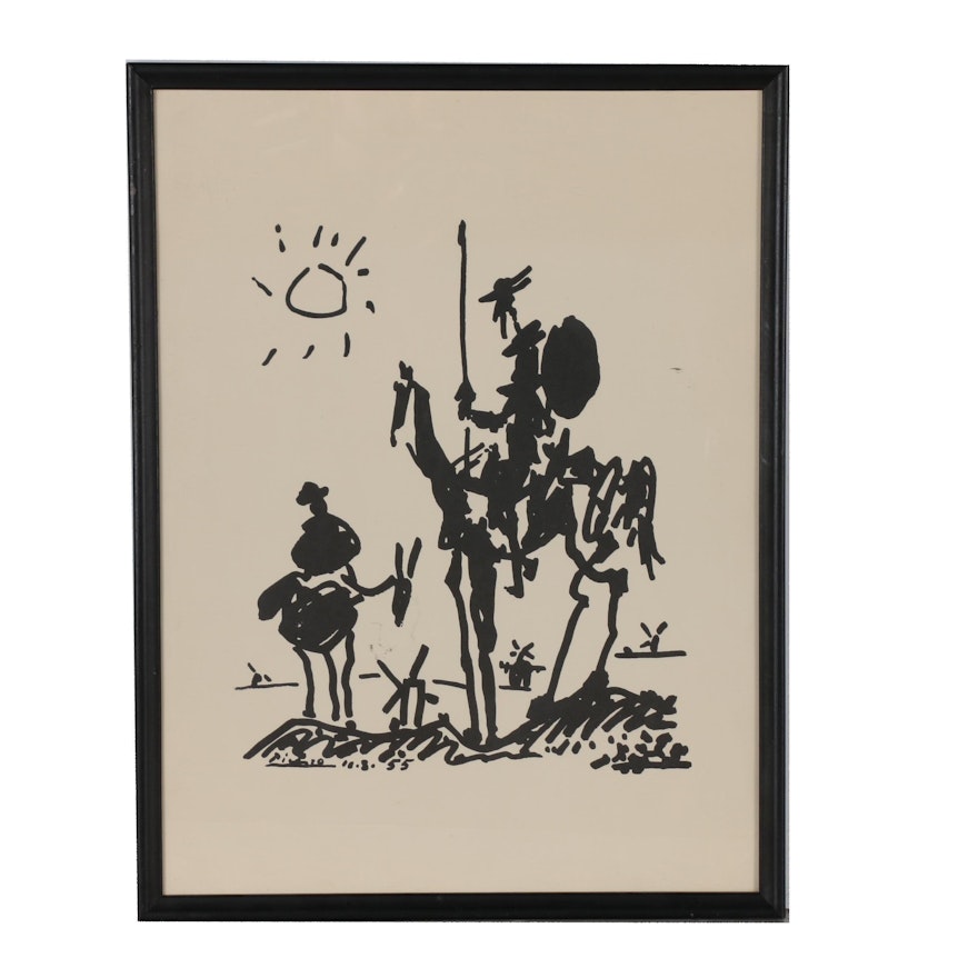 Lithograph after Pablo Picasso "Don Quixote"