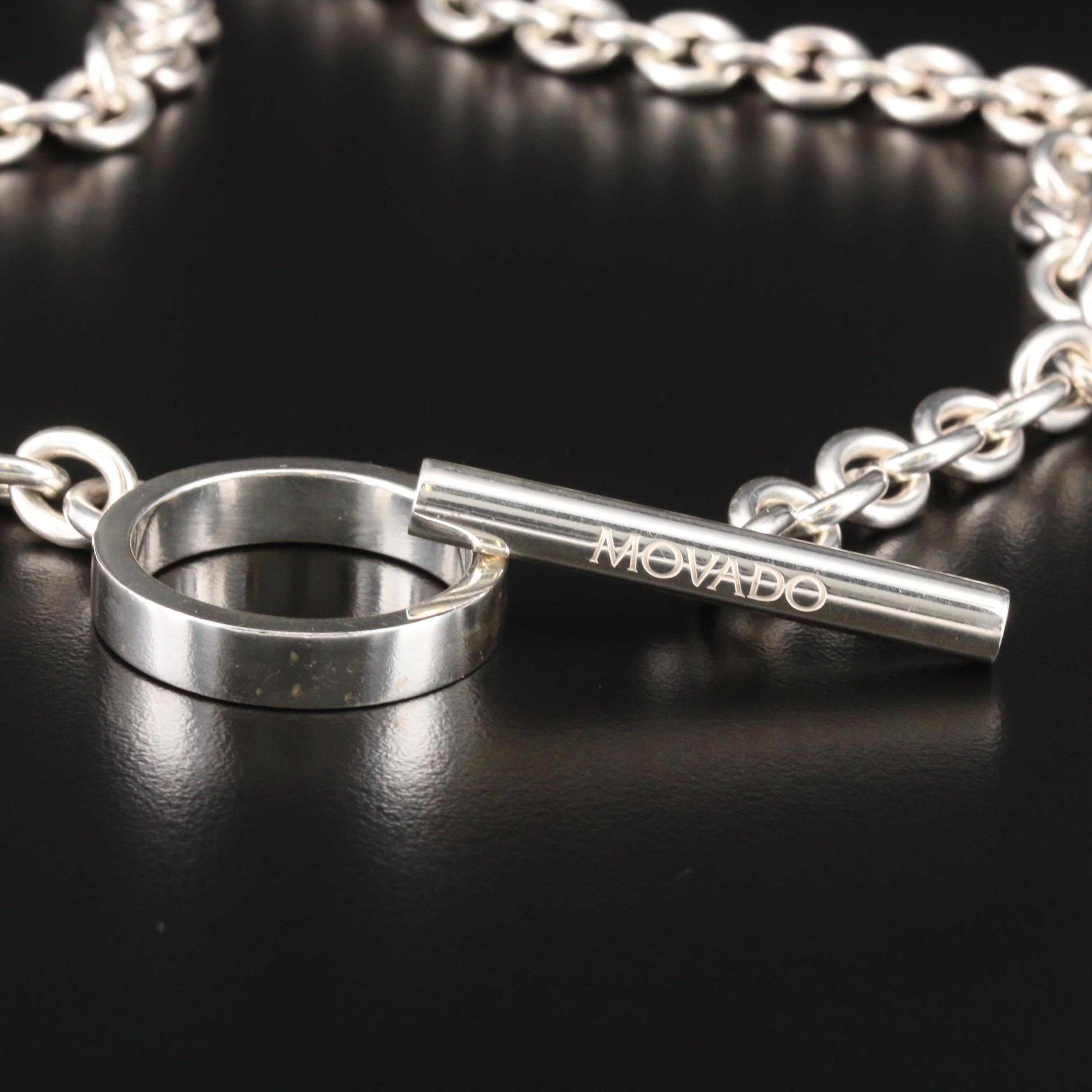 Movado Sterling Silver Necklace