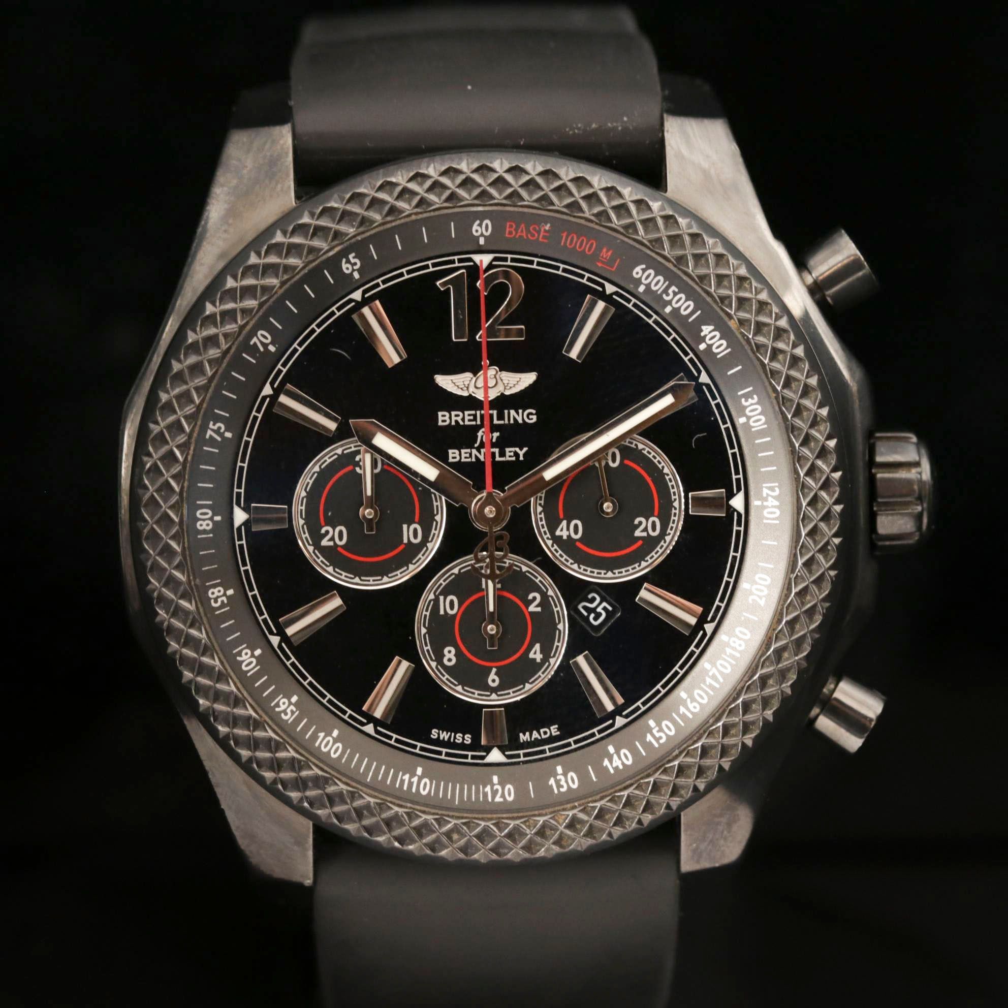Breitling For Bentley Barnato 42 Midnight Carbon Chronograph Watch