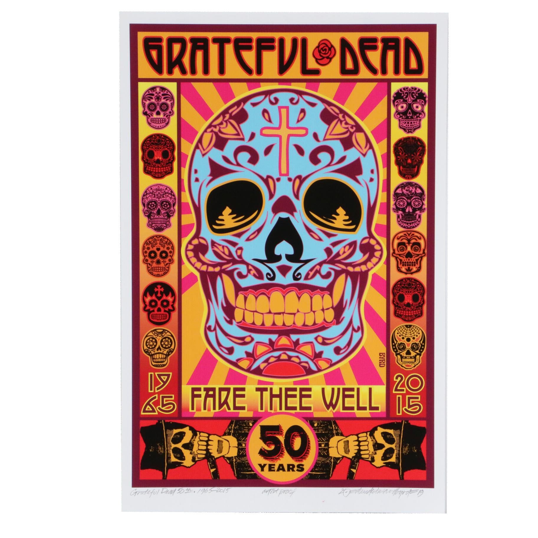 David Edward Byrd Giclée "The Grateful Dead 50th Year Concerts, 1965 - 2015"