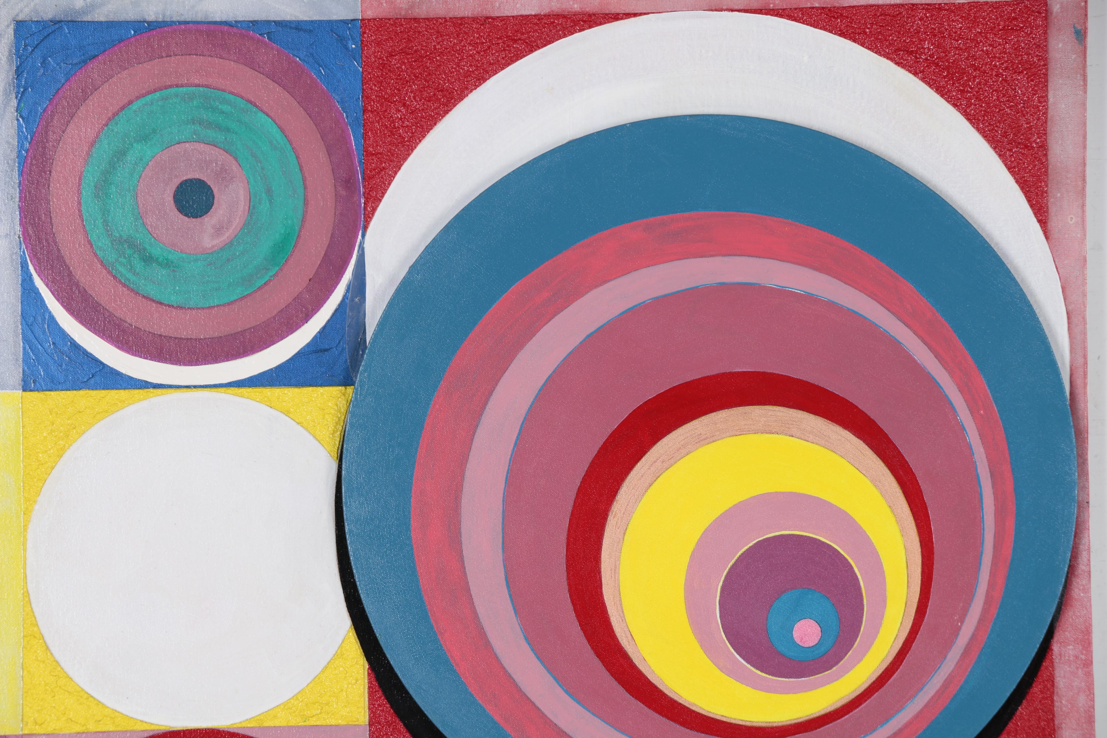 J.C. Hall Geometric Mixed Media Painting "Synergy"