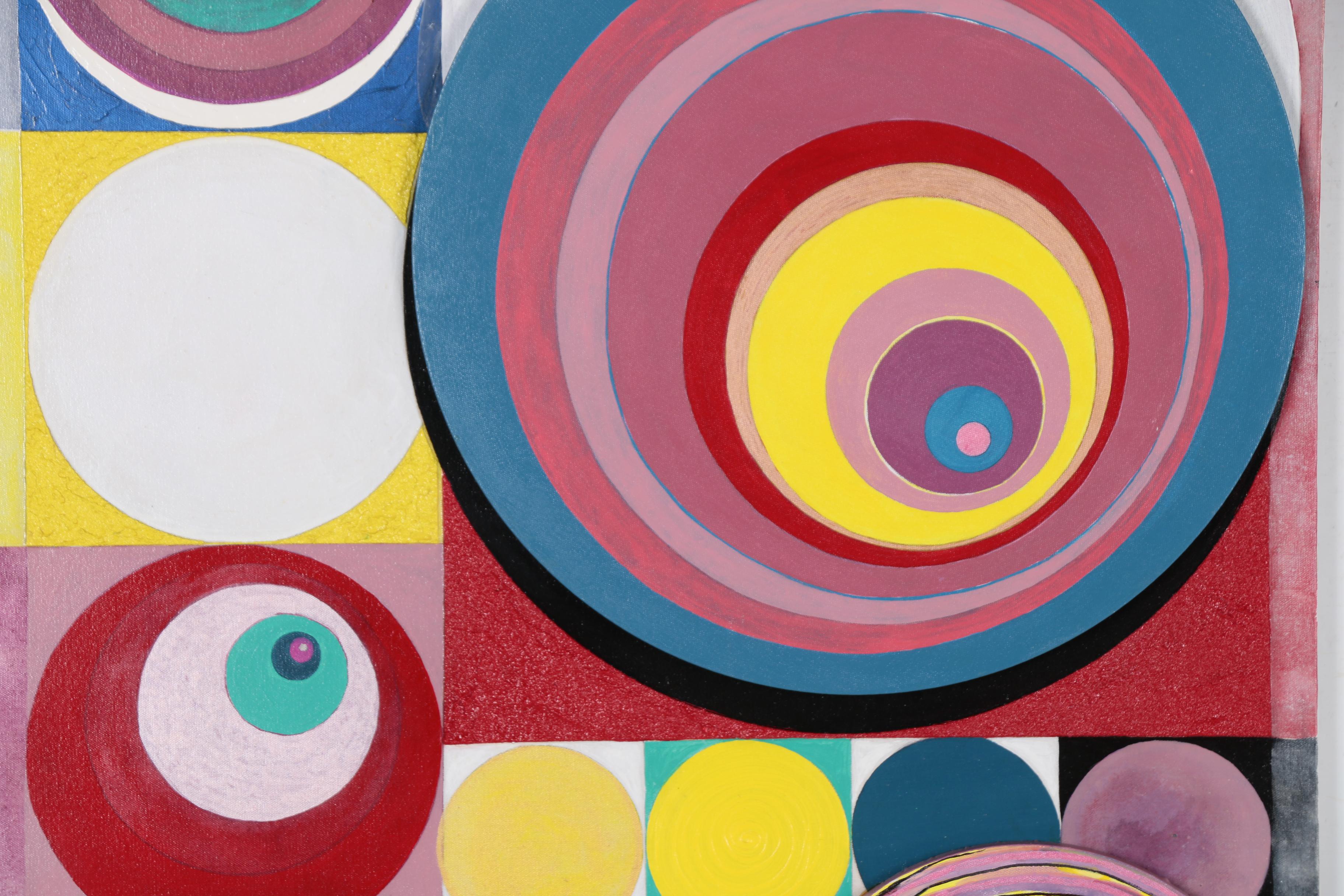 J.C. Hall Geometric Mixed Media Painting "Synergy"