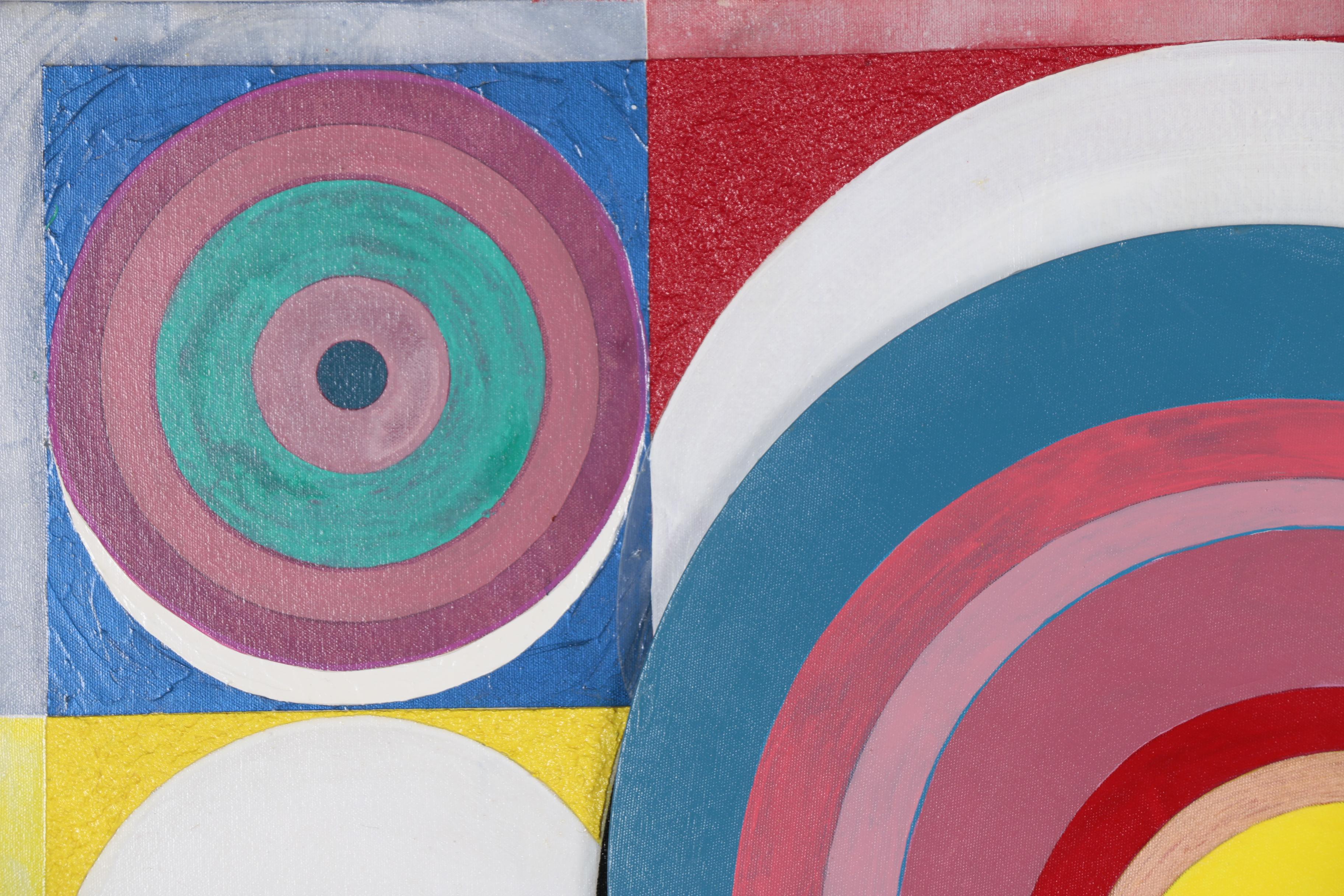 J.C. Hall Geometric Mixed Media Painting "Synergy"