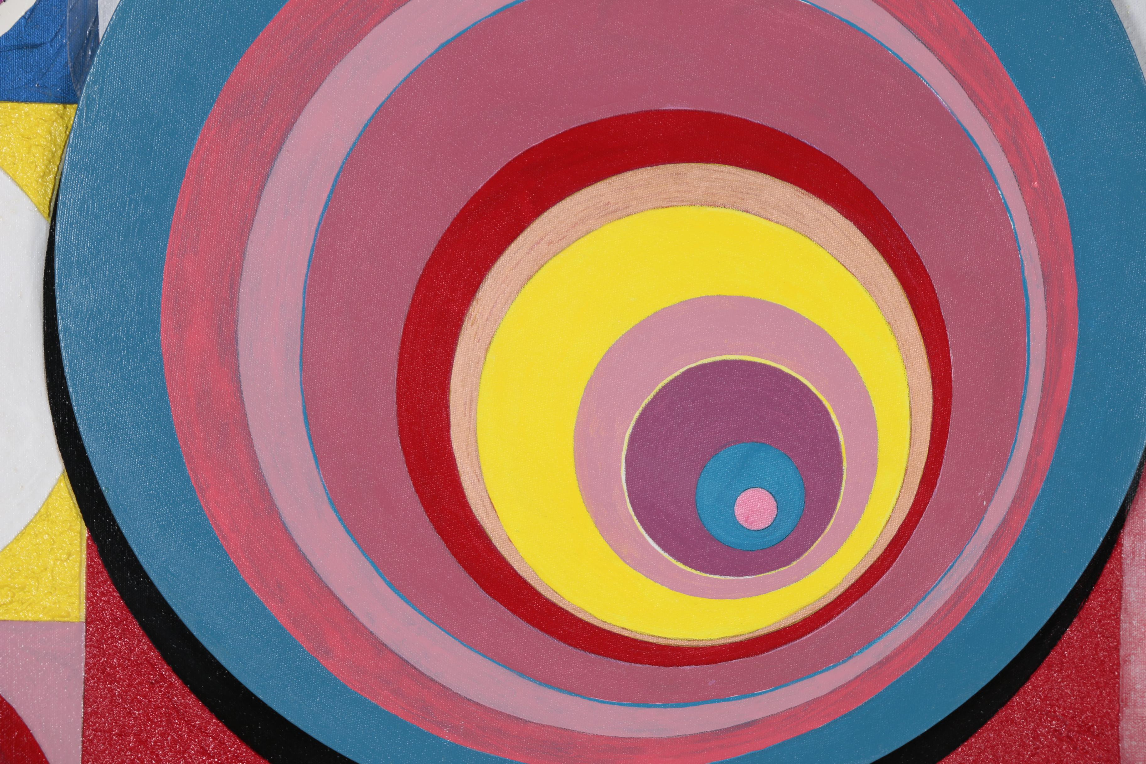 J.C. Hall Geometric Mixed Media Painting "Synergy"