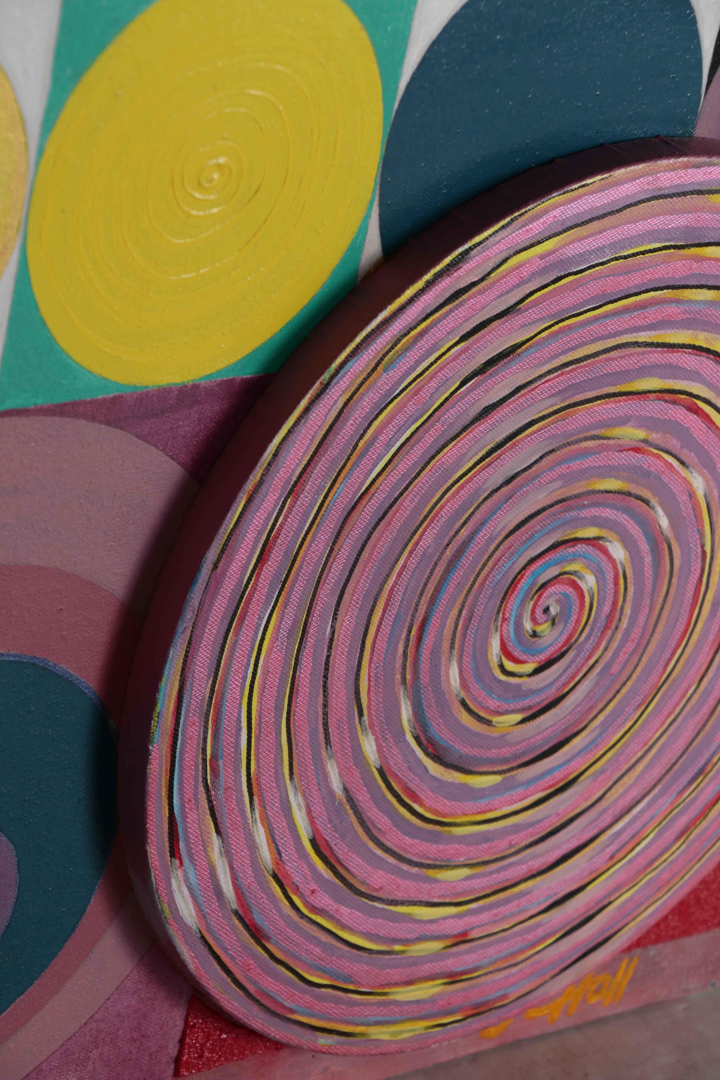 J.C. Hall Geometric Mixed Media Painting "Synergy"